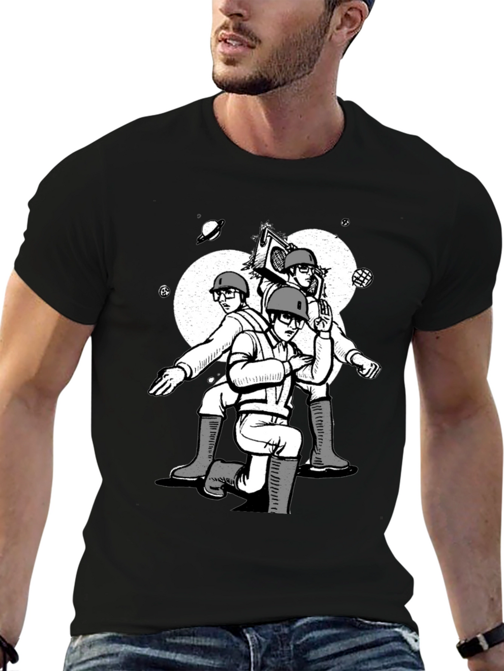 Retro Space Cadet Graphic T-Shirt