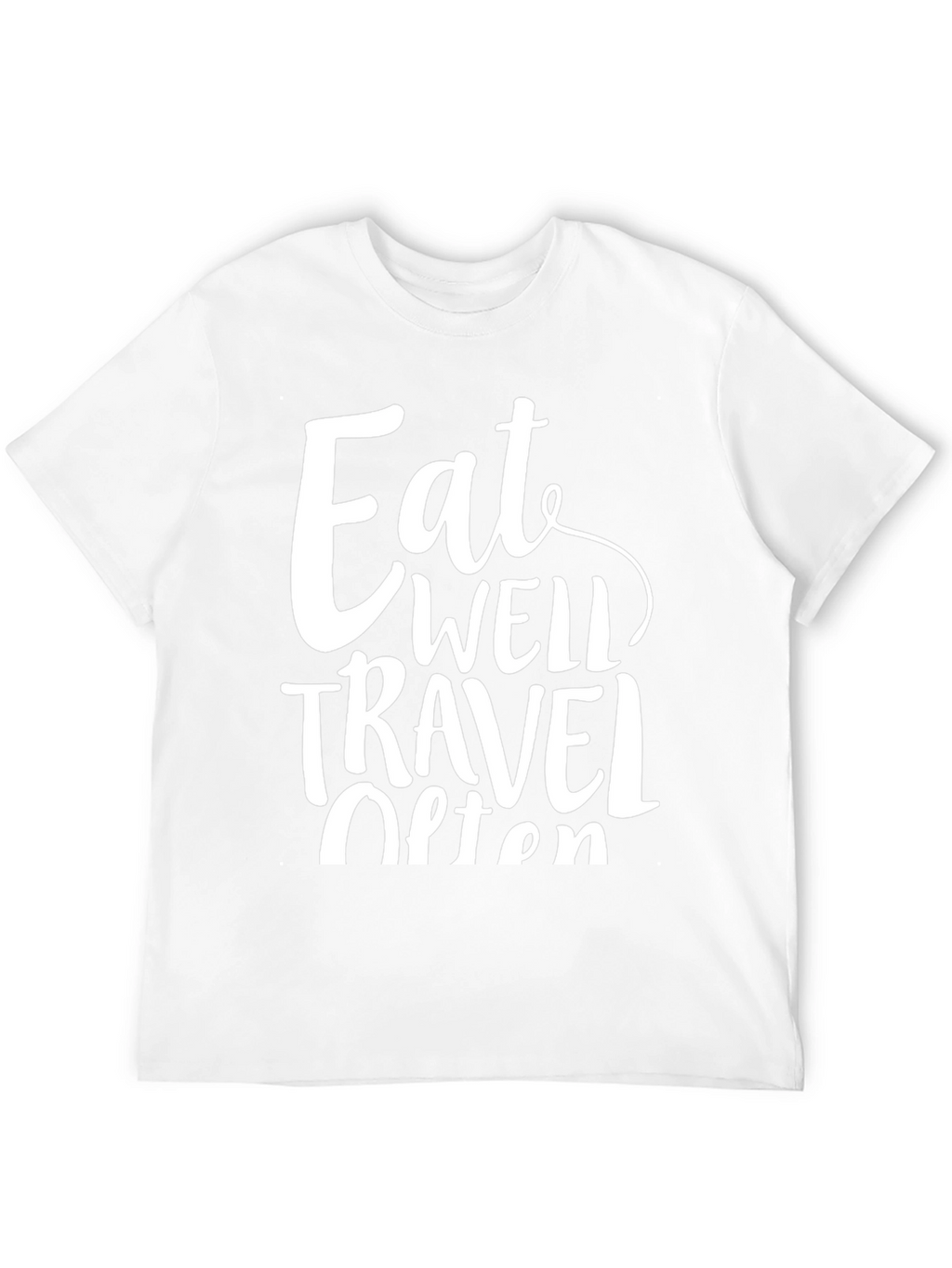 Eat Well Travel Often Black Graphic T-Shirt