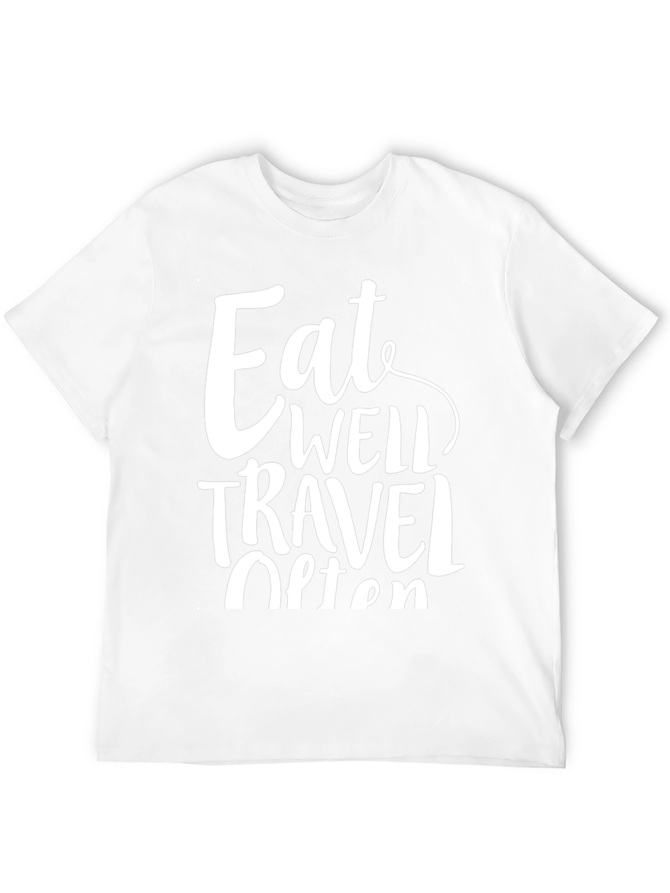Eat Well Travel Often Black Graphic T-Shirt