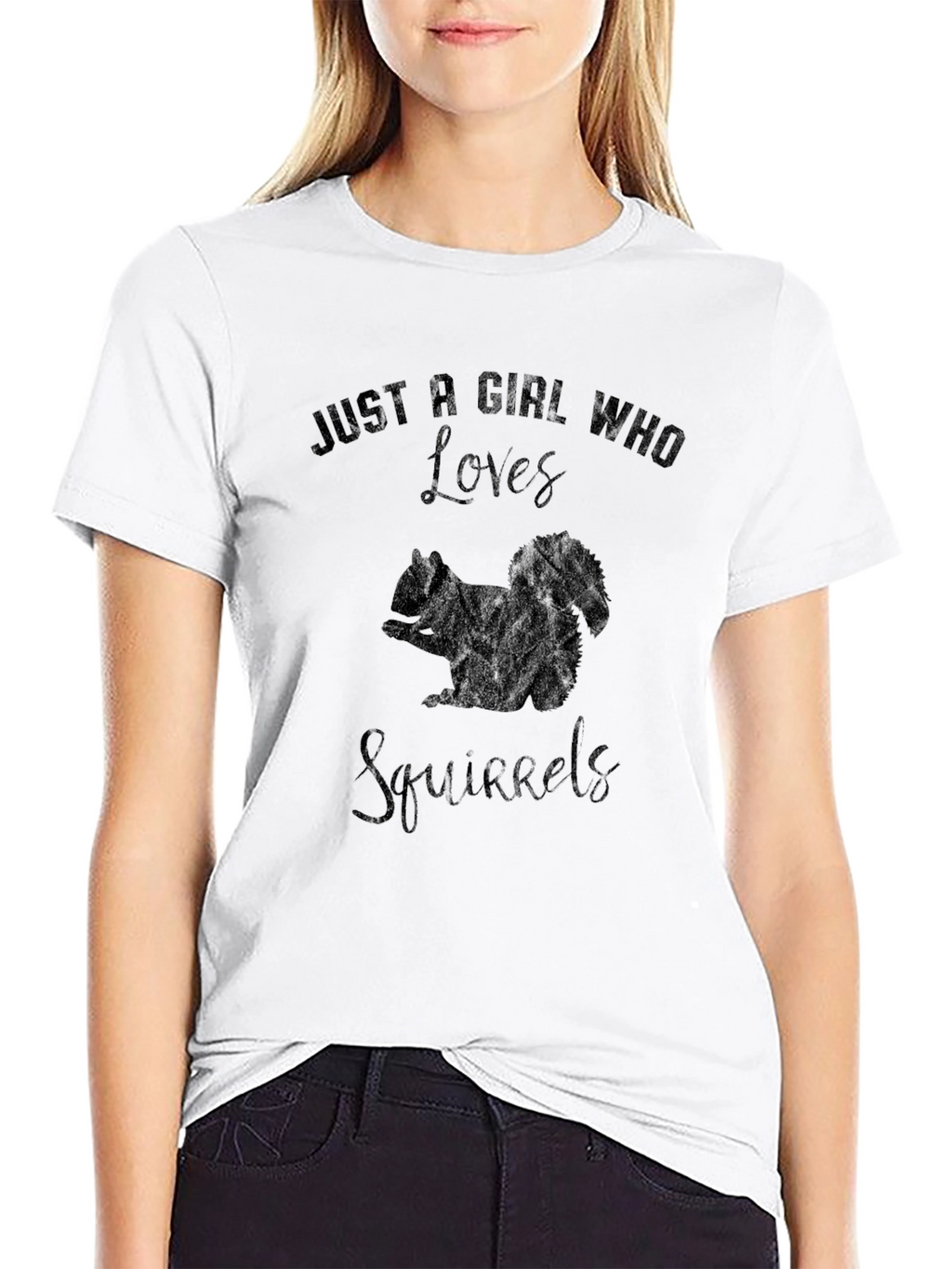 Squirrel Lovers Black T-Shirt