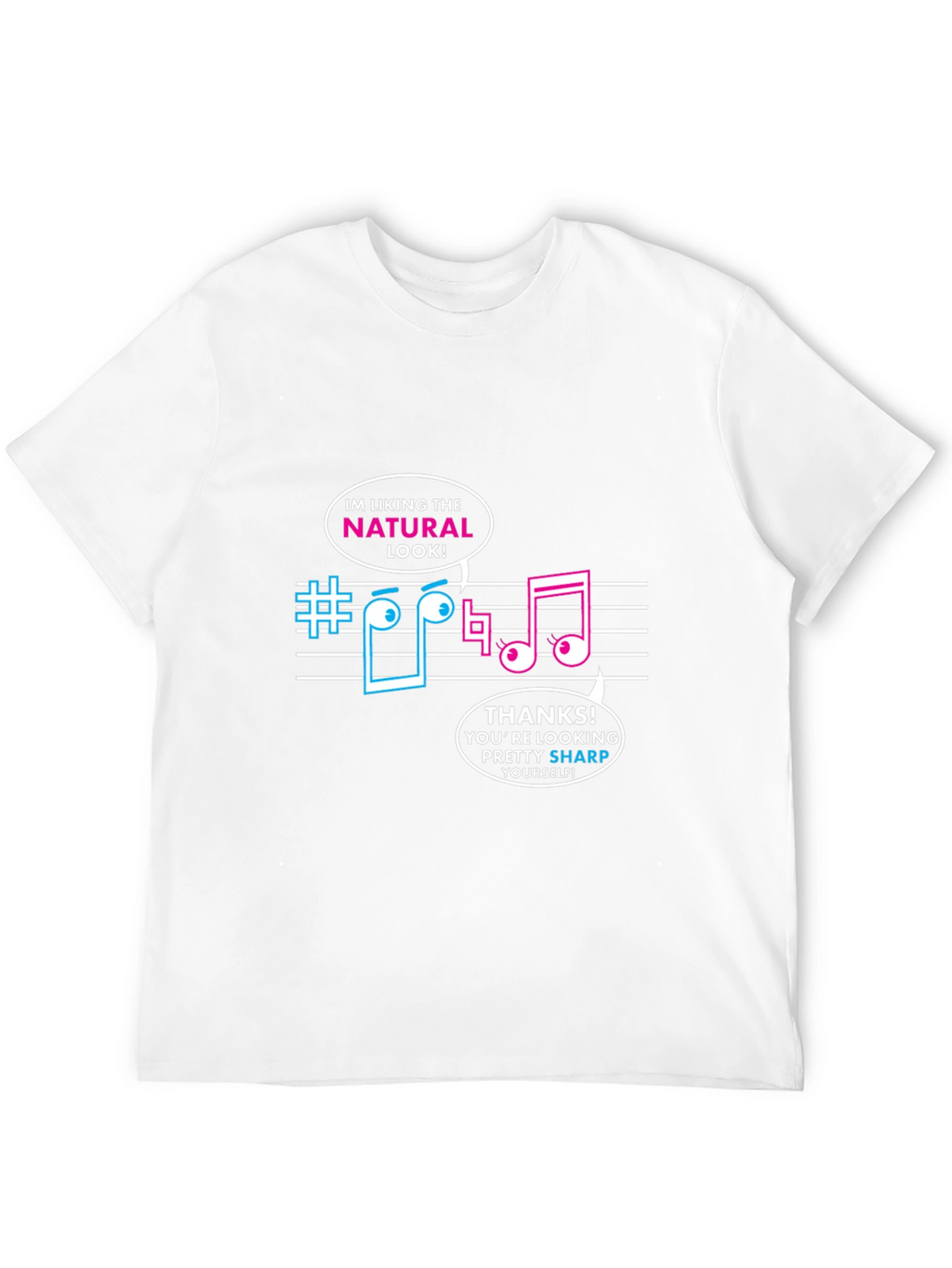 Musical Pun Black T-Shirt - Natural Look Sharp Tee