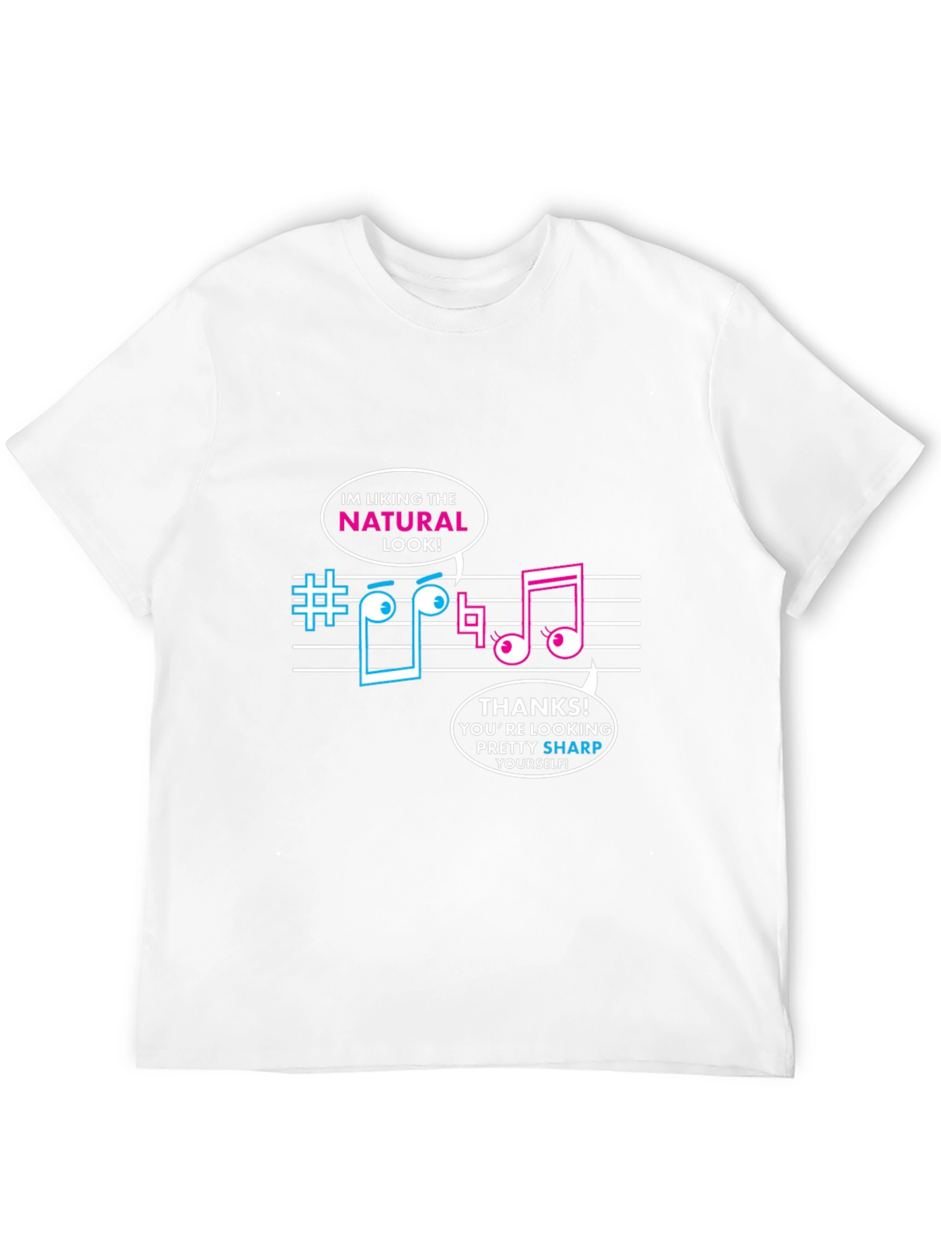 Musical Pun Black T-Shirt - Natural Look Sharp Tee