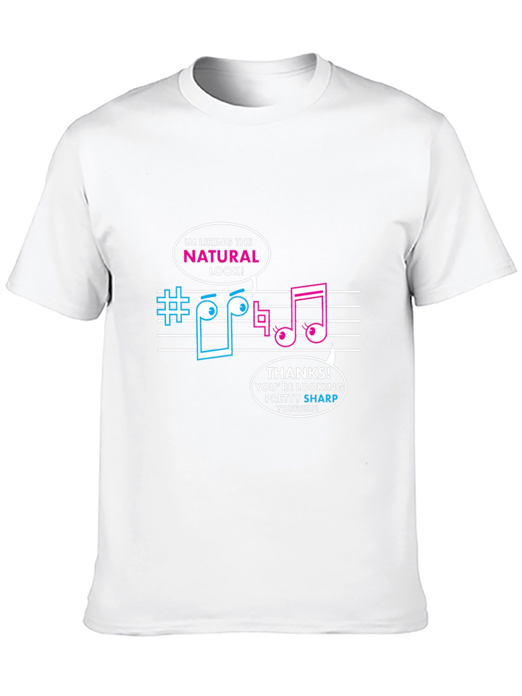 Musical Pun Black T-Shirt - Natural Look Sharp Tee