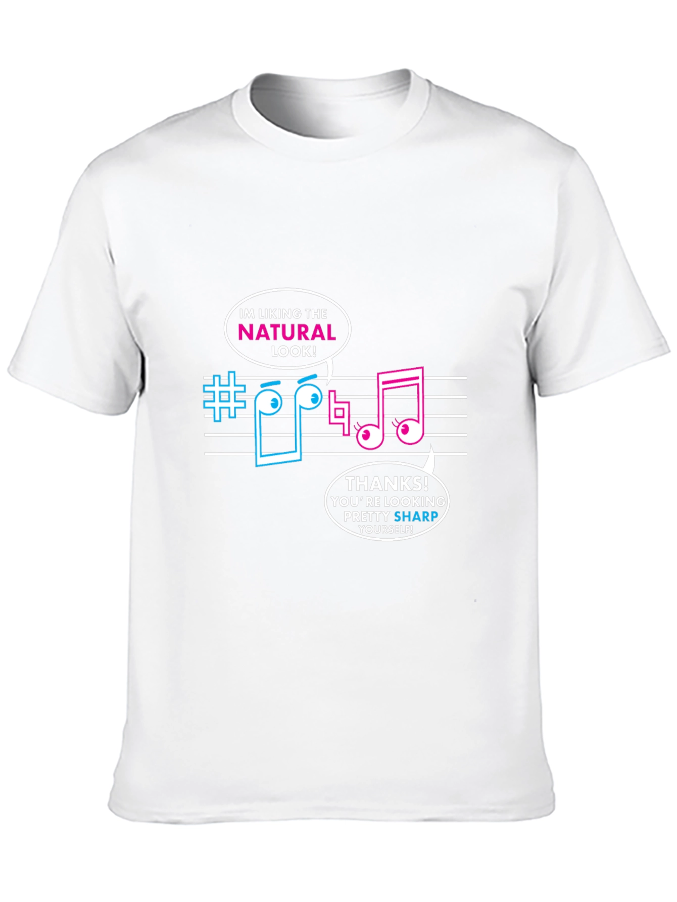 Musical Pun Black T-Shirt - Natural Look Sharp Tee