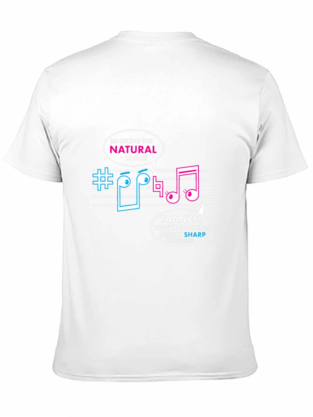 Musical Pun Black T-Shirt - Natural Look Sharp Tee