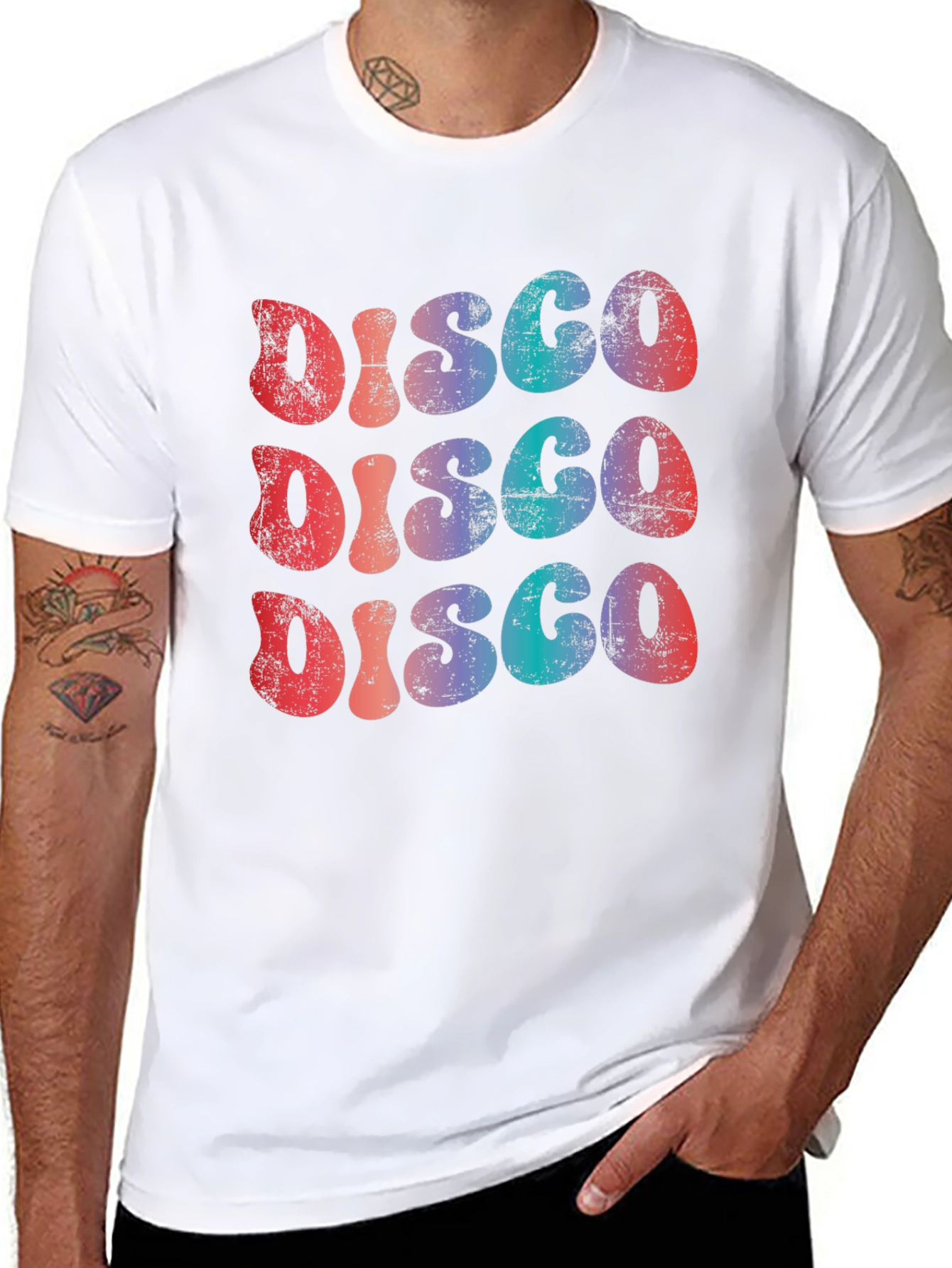 Retro Disco Graphic Tee - 70s Style