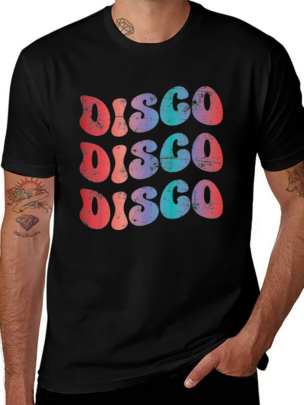 Retro Disco Graphic Tee - 70s Style