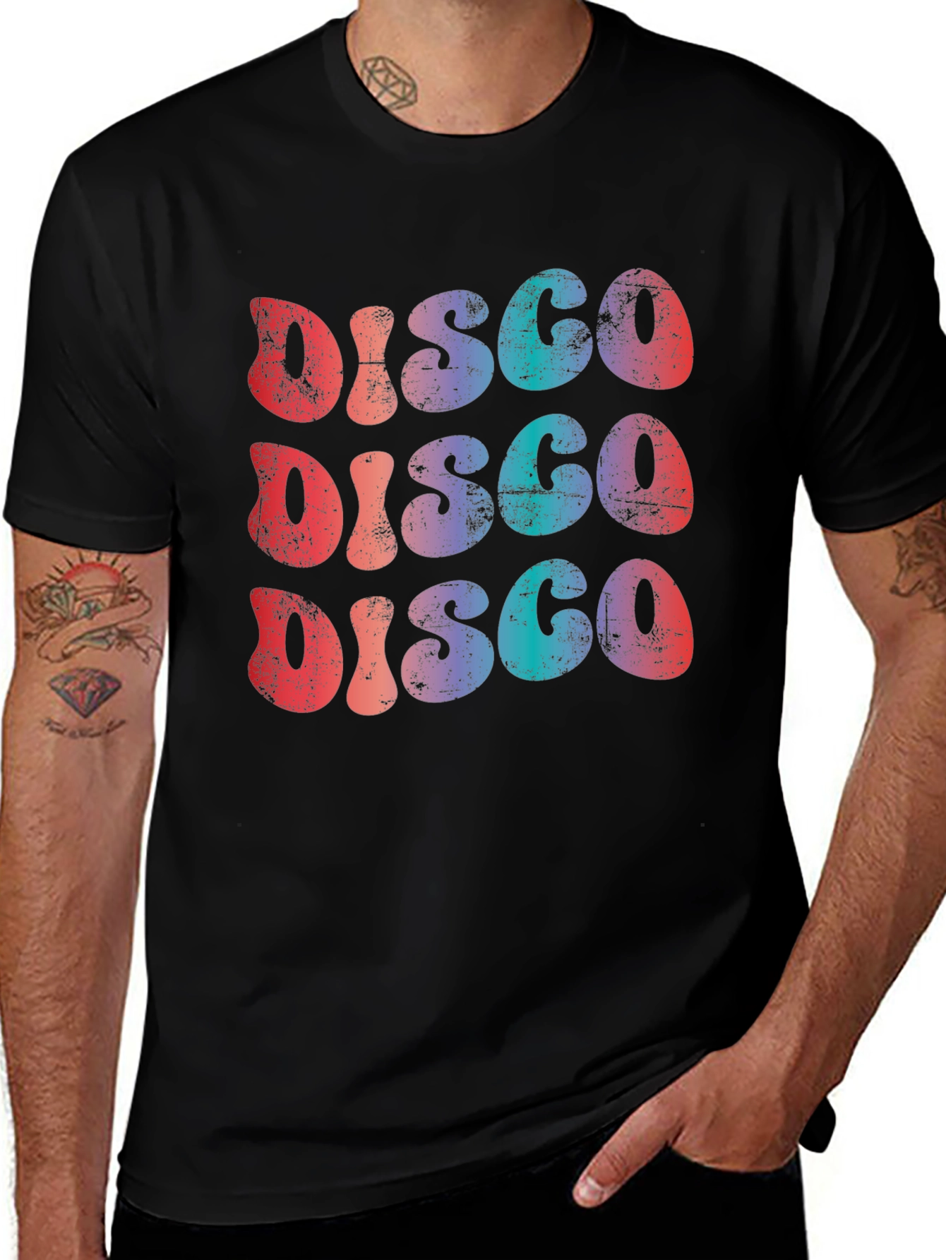 Retro Disco Graphic Tee - 70s Style