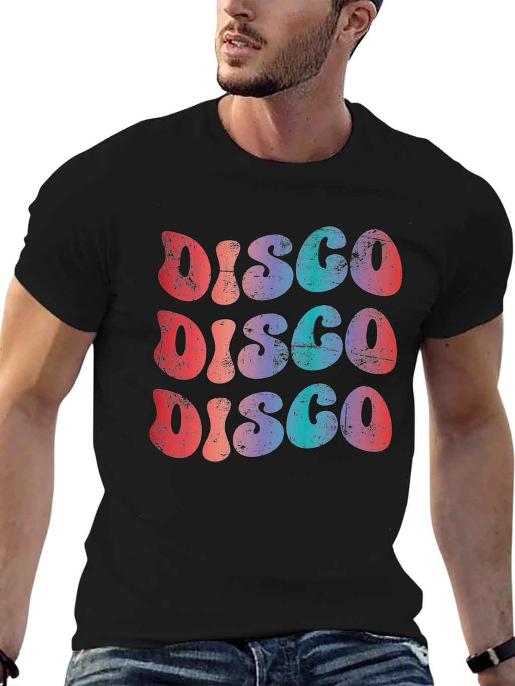 Retro Disco Graphic Tee - 70s Style