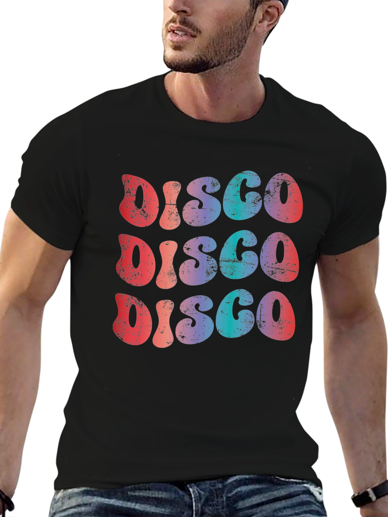 Retro Disco Graphic Tee - 70s Style
