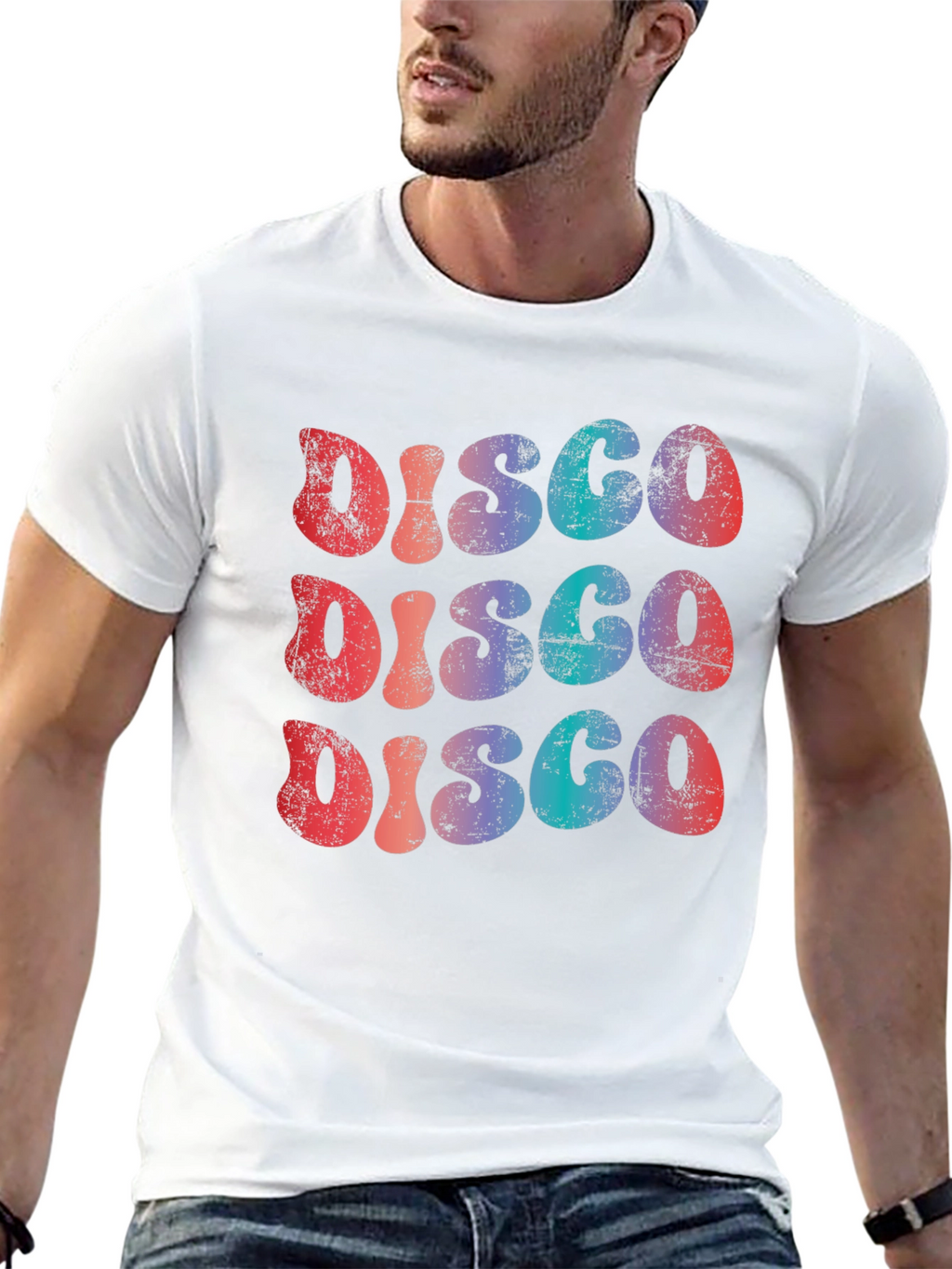 Retro Disco Graphic Tee - 70s Style