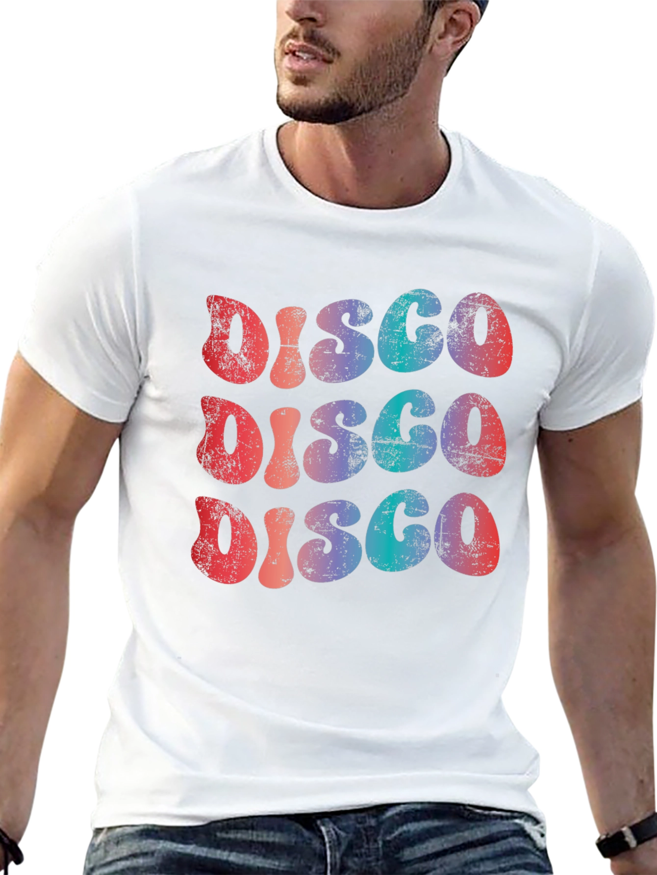 Retro Disco Graphic Tee - 70s Style