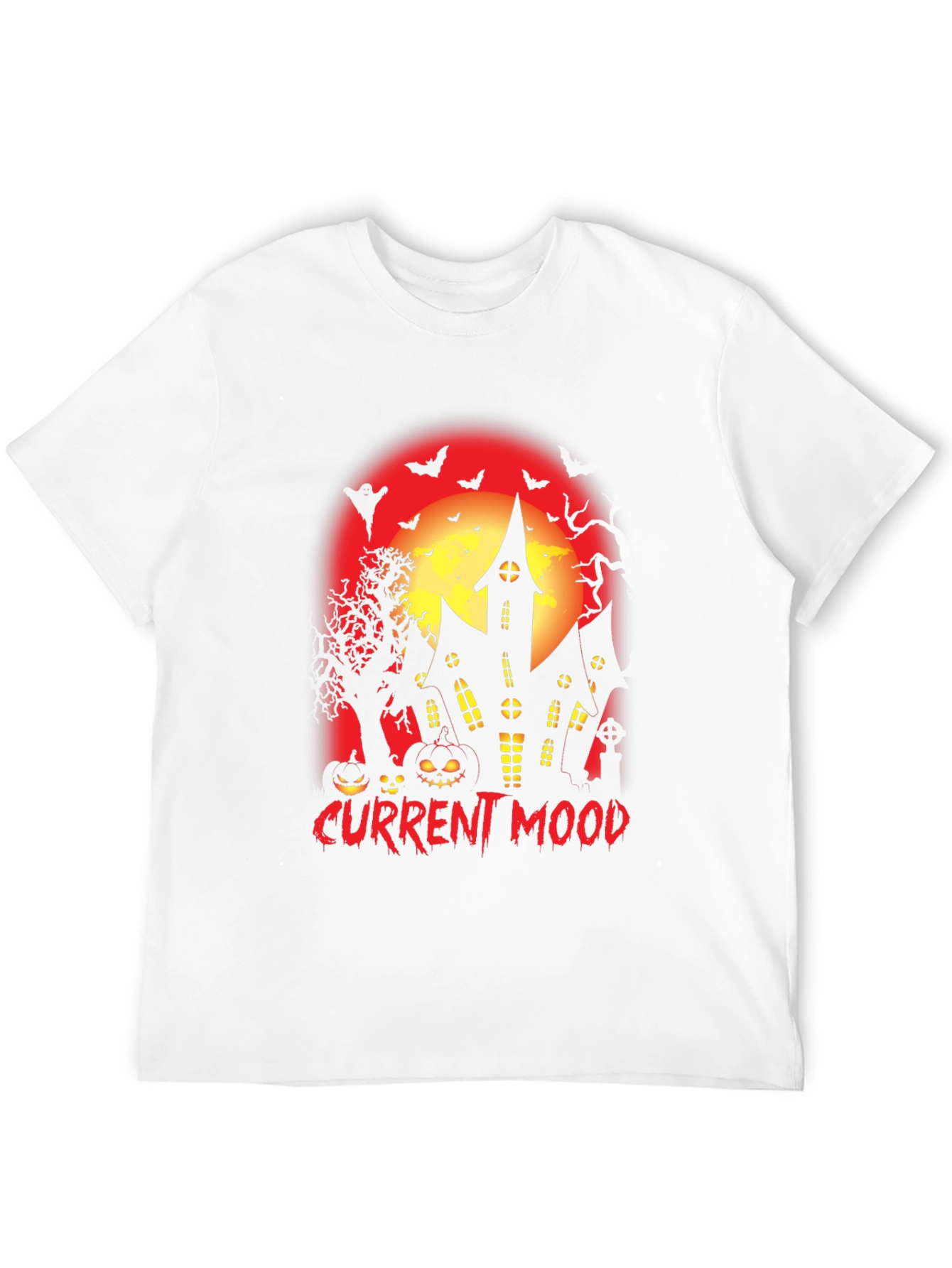Current Mood Halloween Spooky Haunted House T-Shirt