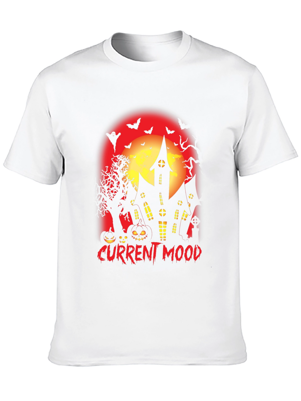 Current Mood Halloween Spooky Haunted House T-Shirt