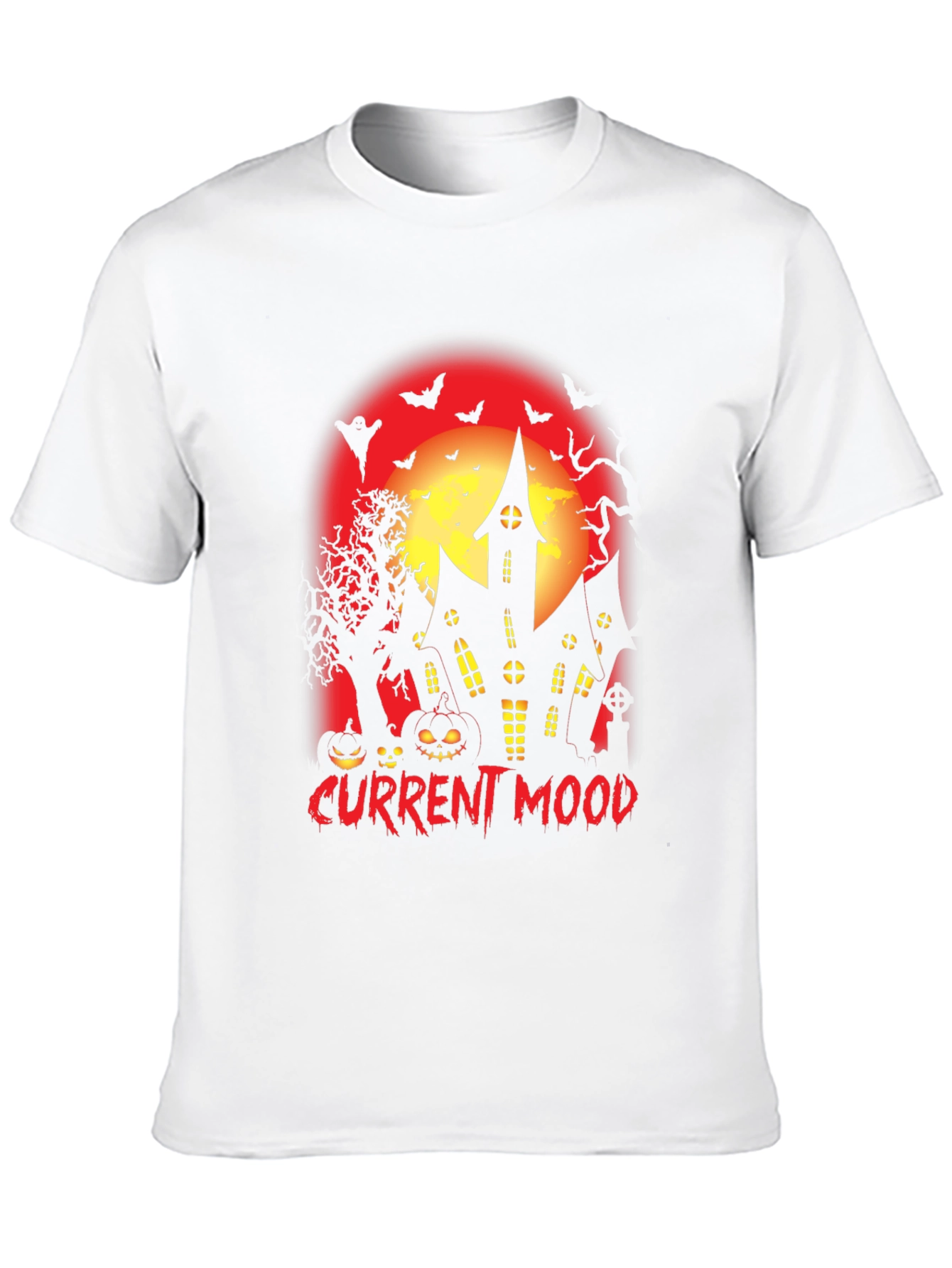 Current Mood Halloween Spooky Haunted House T-Shirt