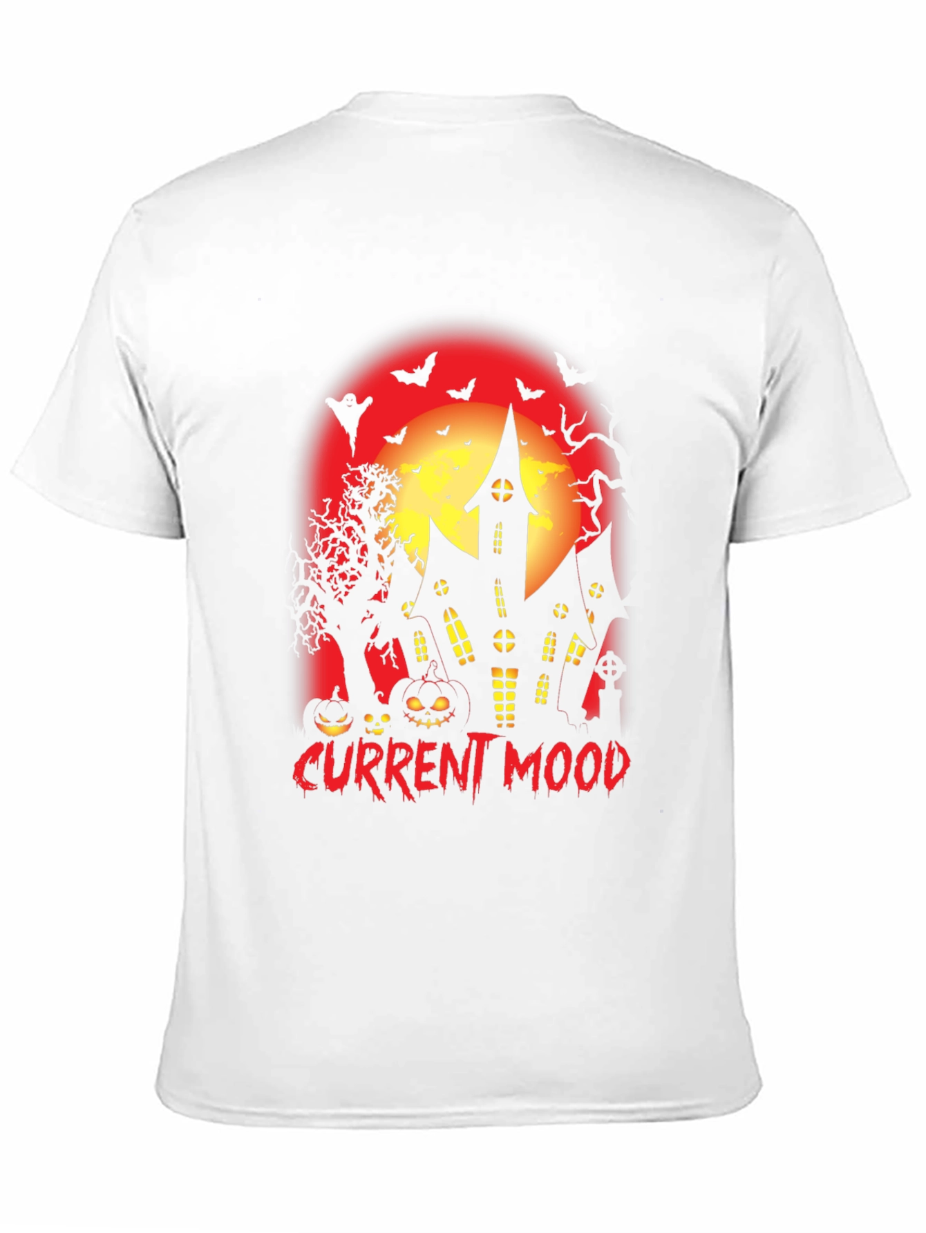 Current Mood Halloween Spooky Haunted House T-Shirt