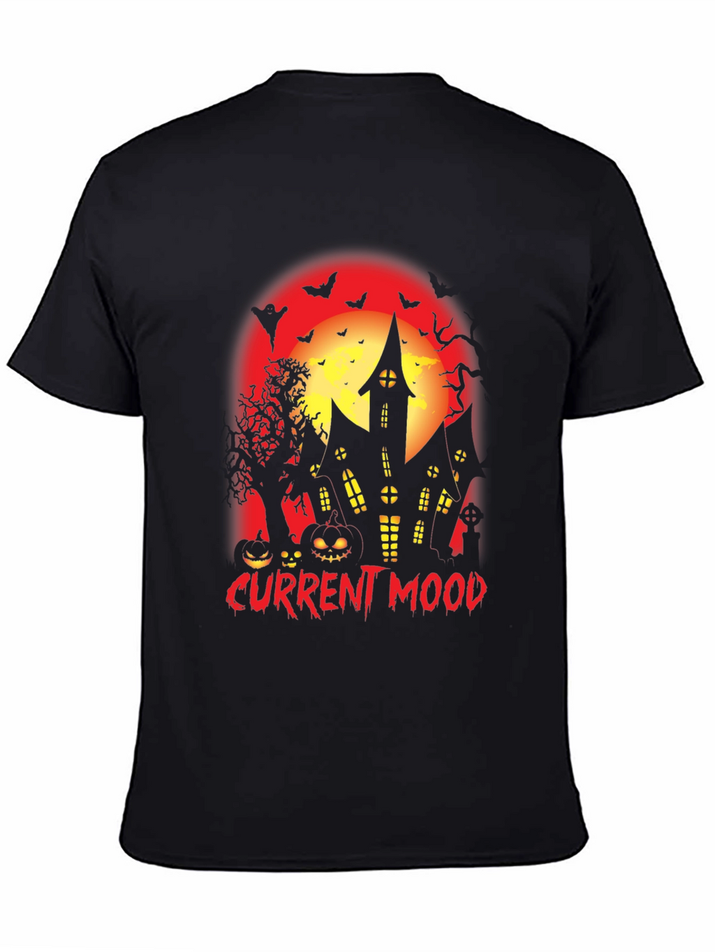 Current Mood Halloween Spooky Haunted House T-Shirt