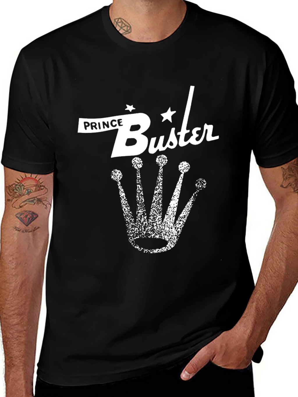 Prince Buster Graphic Tee - Retro Style Black T-Shirt