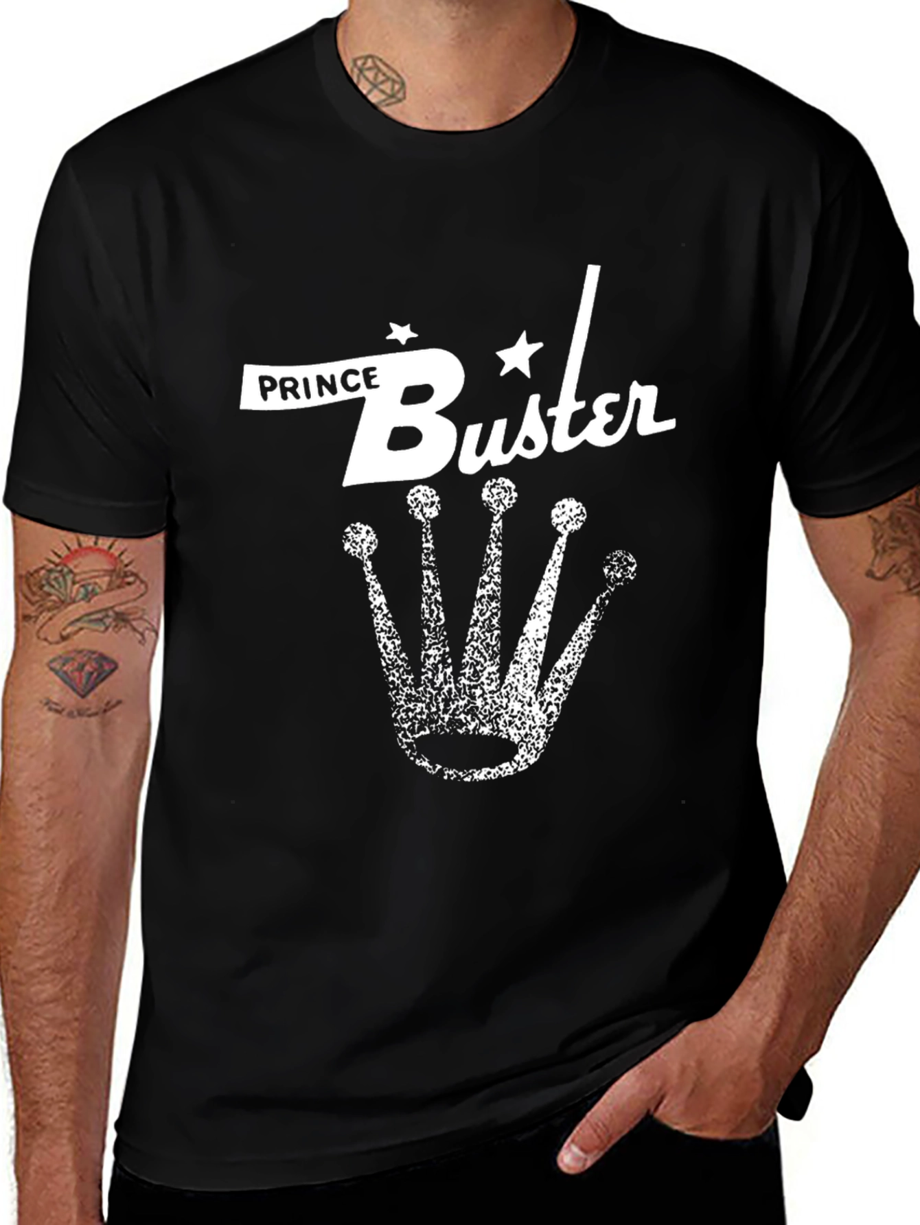 Prince Buster Graphic Tee - Retro Style Black T-Shirt