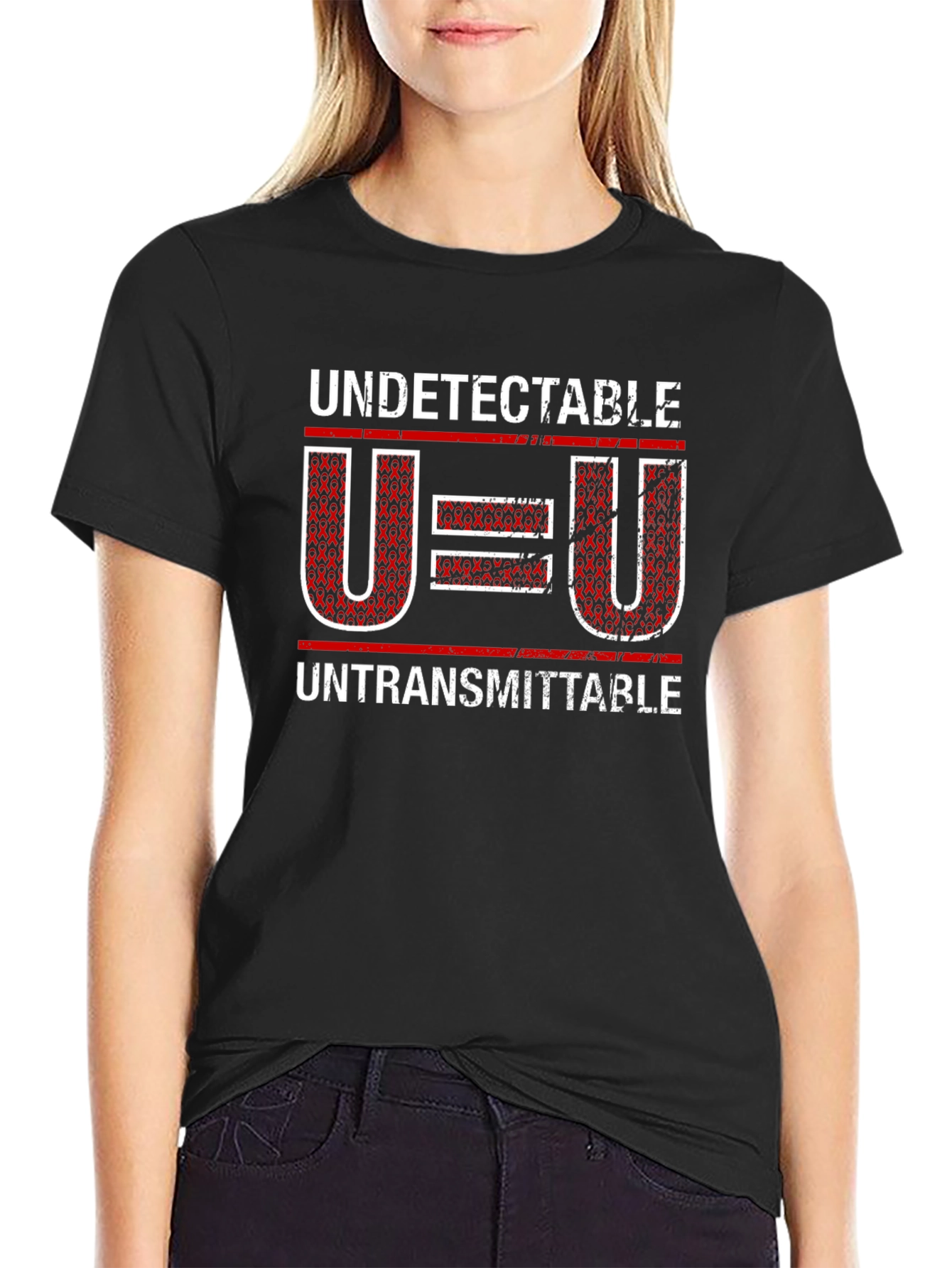 Undetectable = Untransmittable Awareness T-Shirt