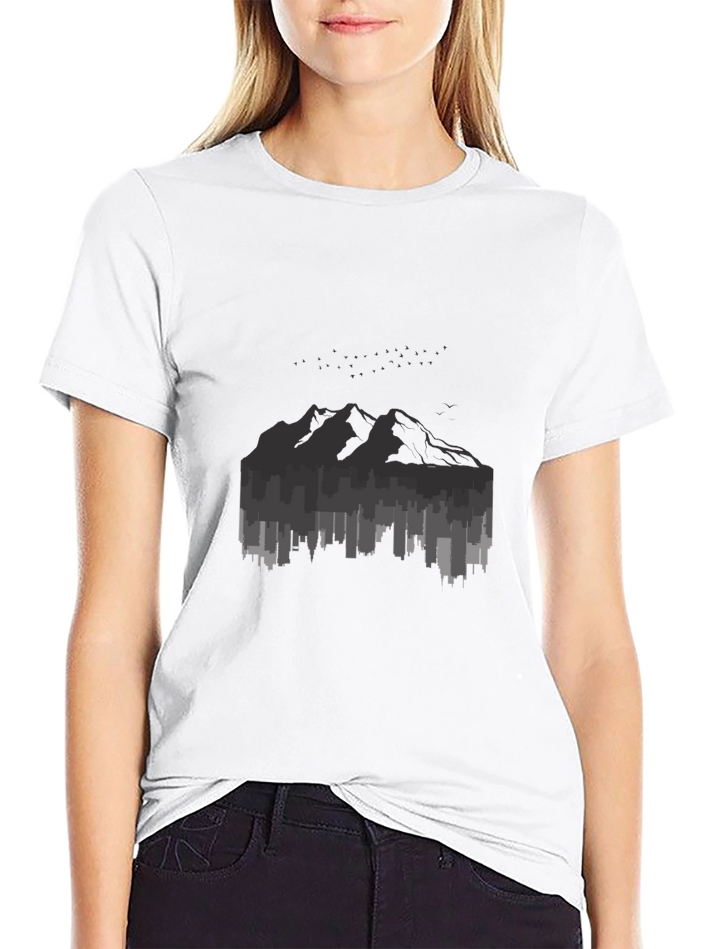 Cityscape Mountain Graphic Tee