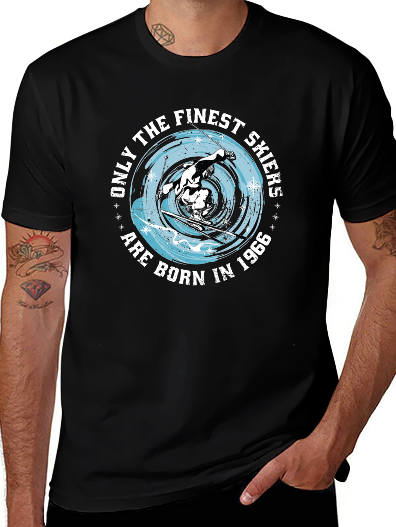 Finest Skiers Born in 1966 Graphic Tee