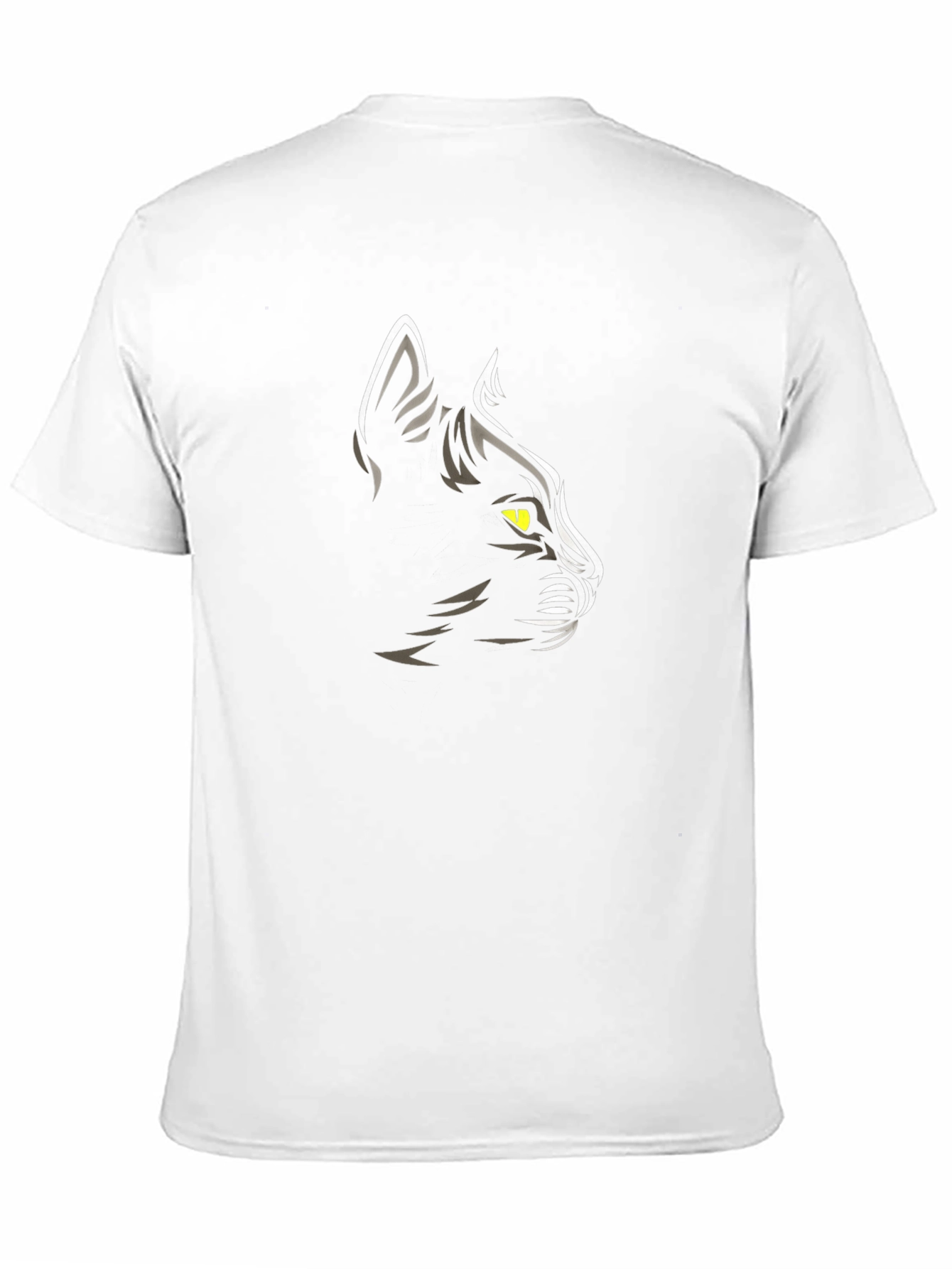 Cool Black Cat Graphic Print Mens T-Shirt