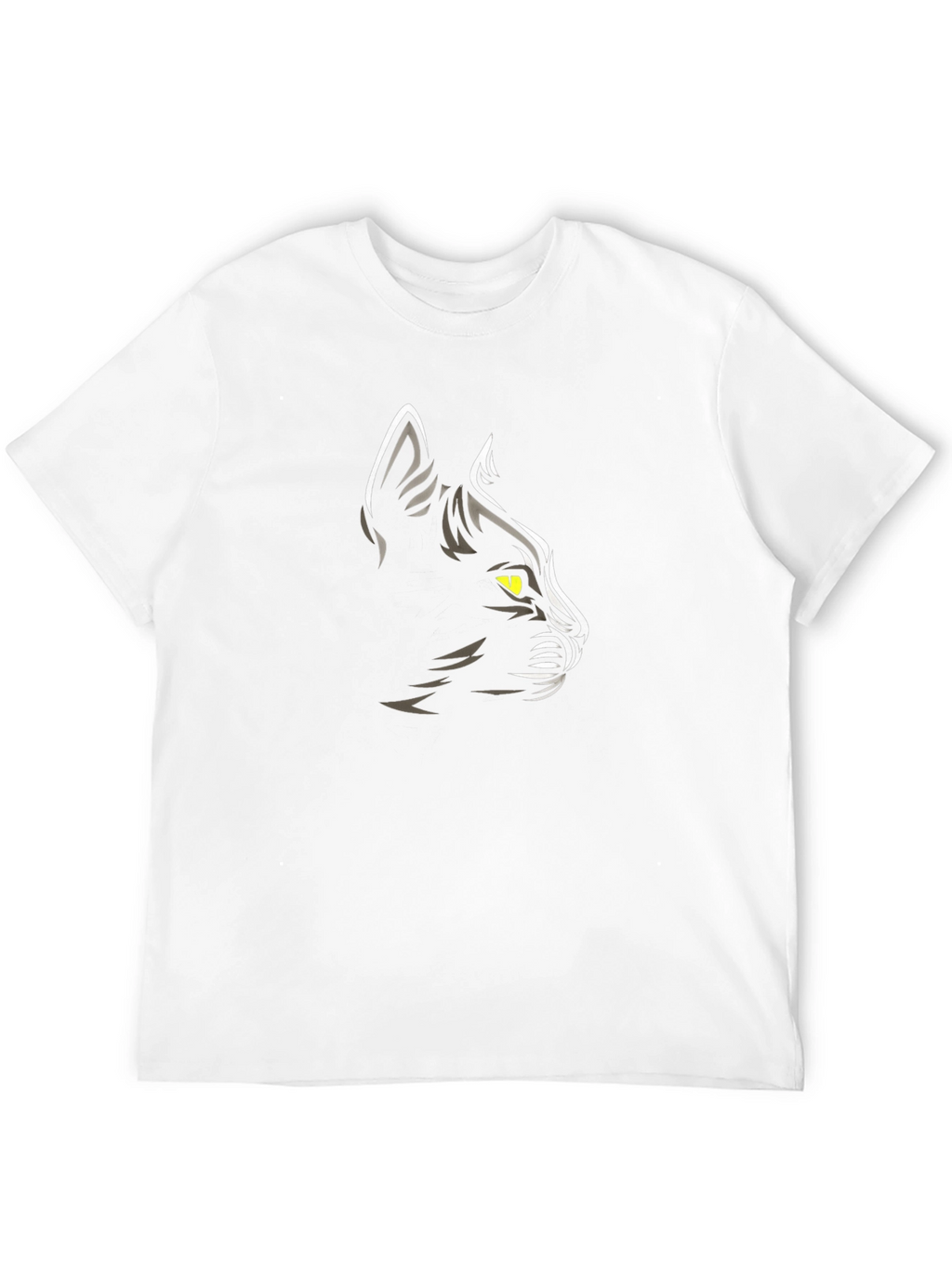 Cool Black Cat Graphic Print Mens T-Shirt