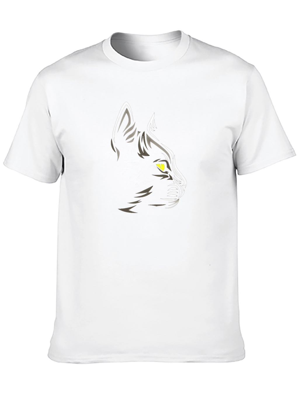 Cool Black Cat Graphic Print Mens T-Shirt