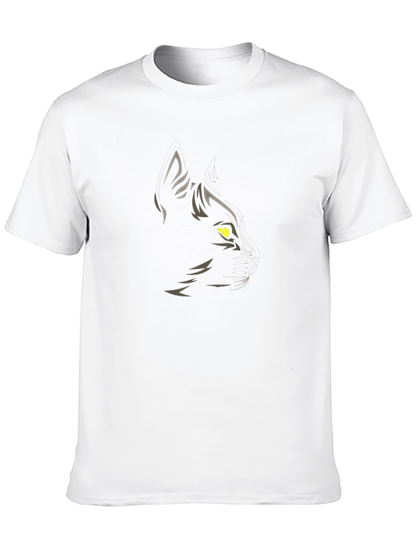 Cool Black Cat Graphic Print Mens T-Shirt