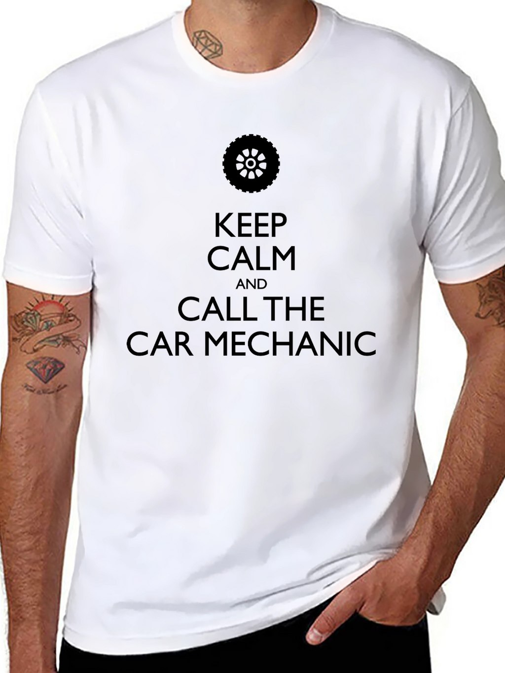 Keep Calm Car Mechanic Graphic Tee