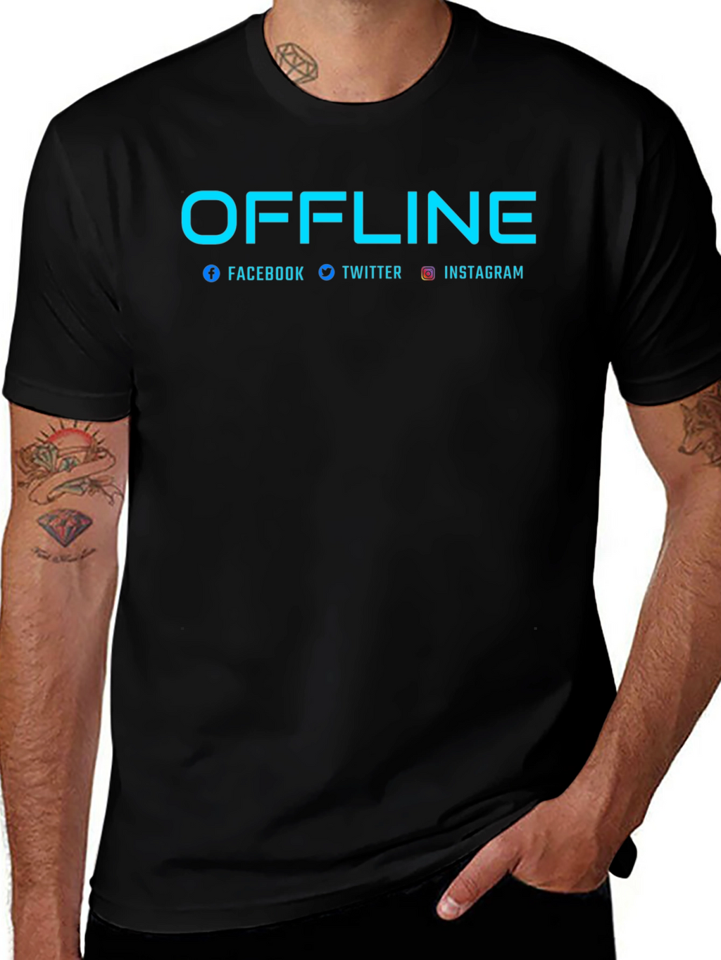 Offline Social Media Graphic Tee