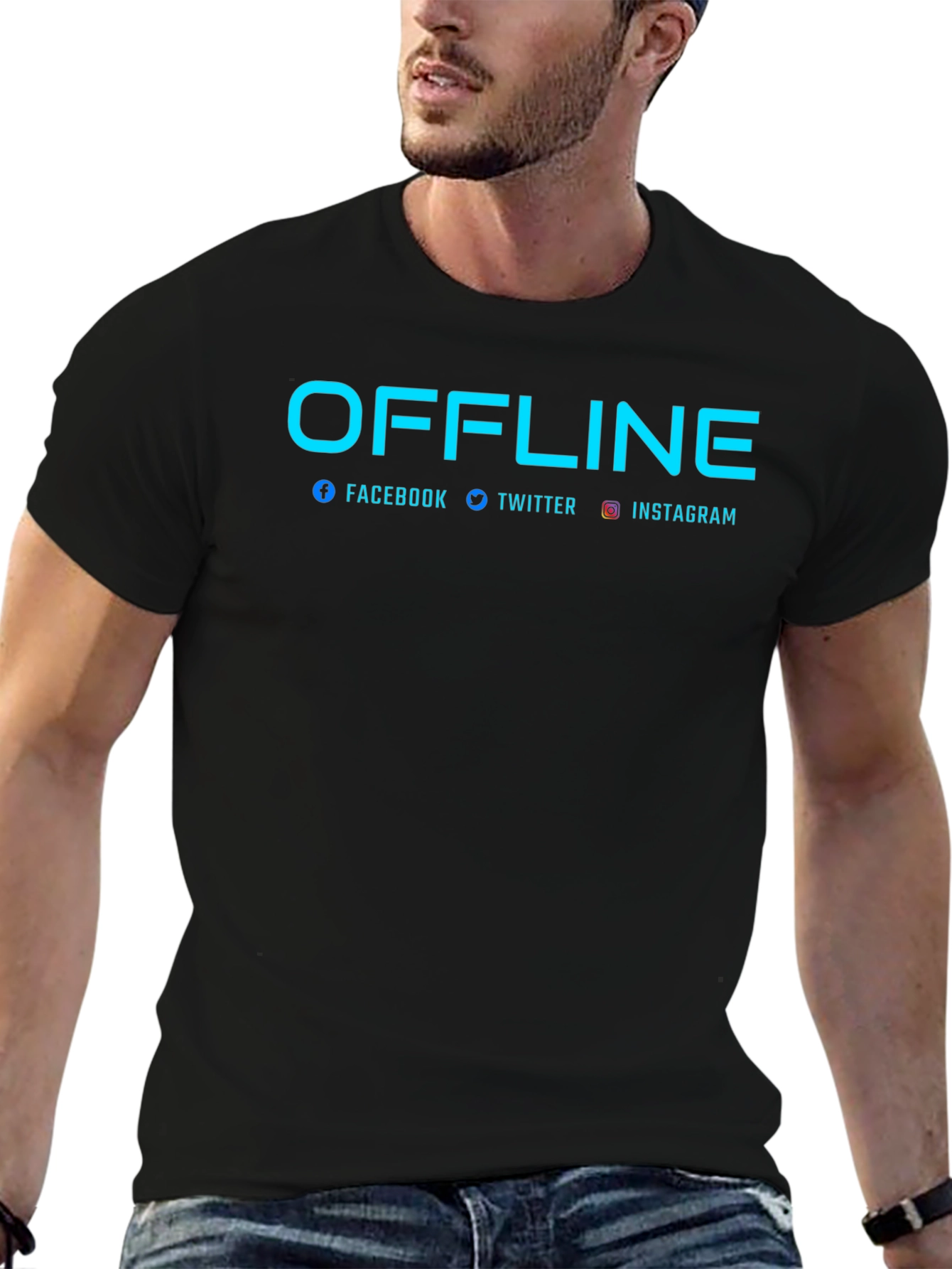 Offline Social Media Graphic Tee