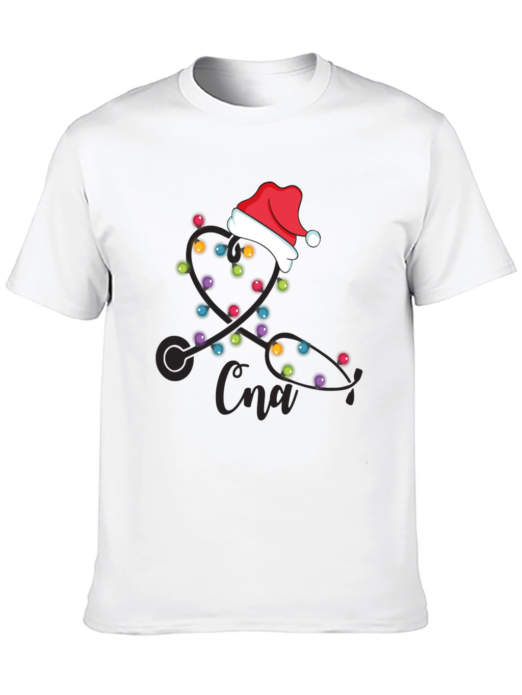 CNA Christmas Stethoscope Lights T-Shirt