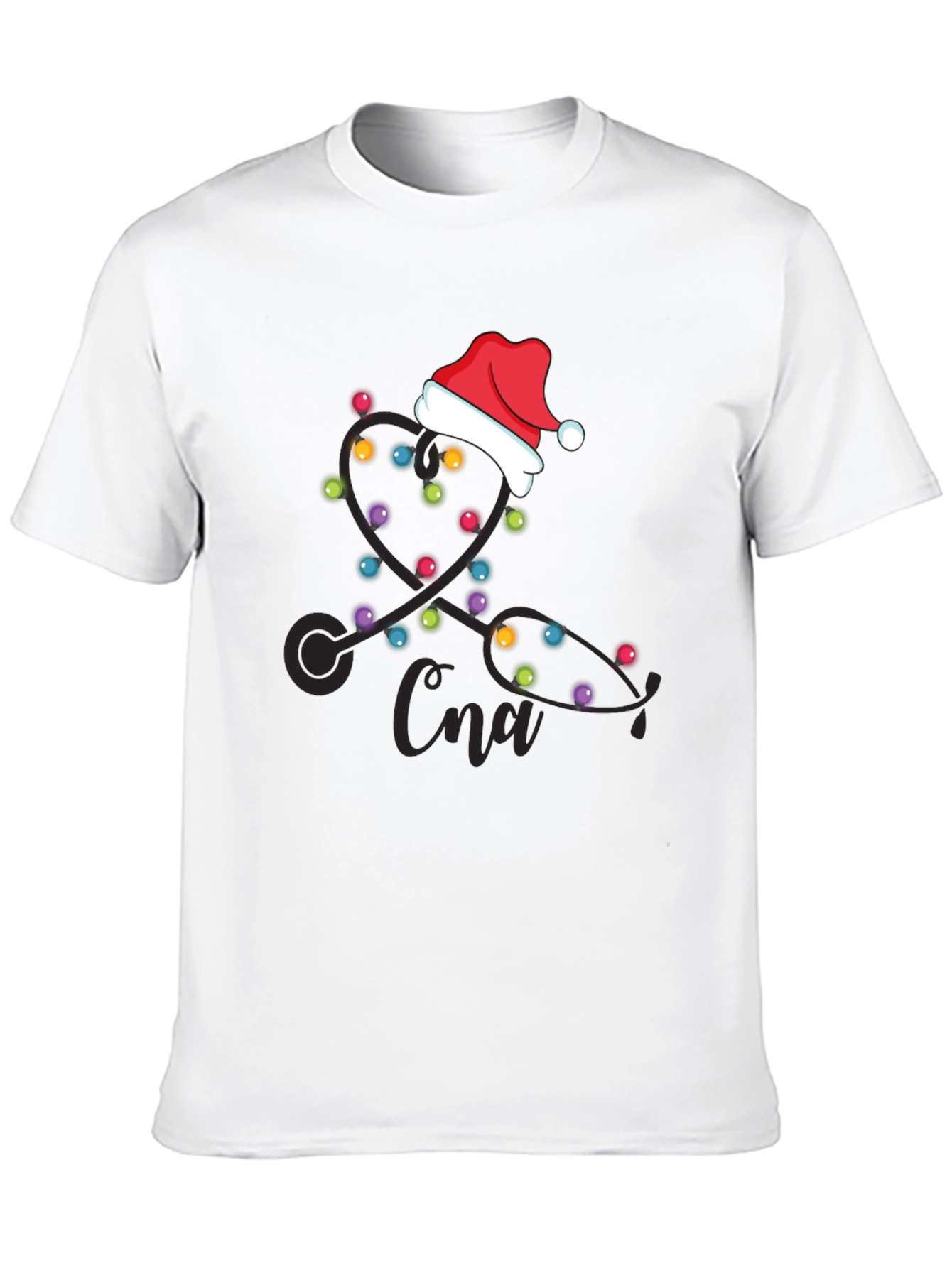 CNA Christmas Stethoscope Lights T-Shirt