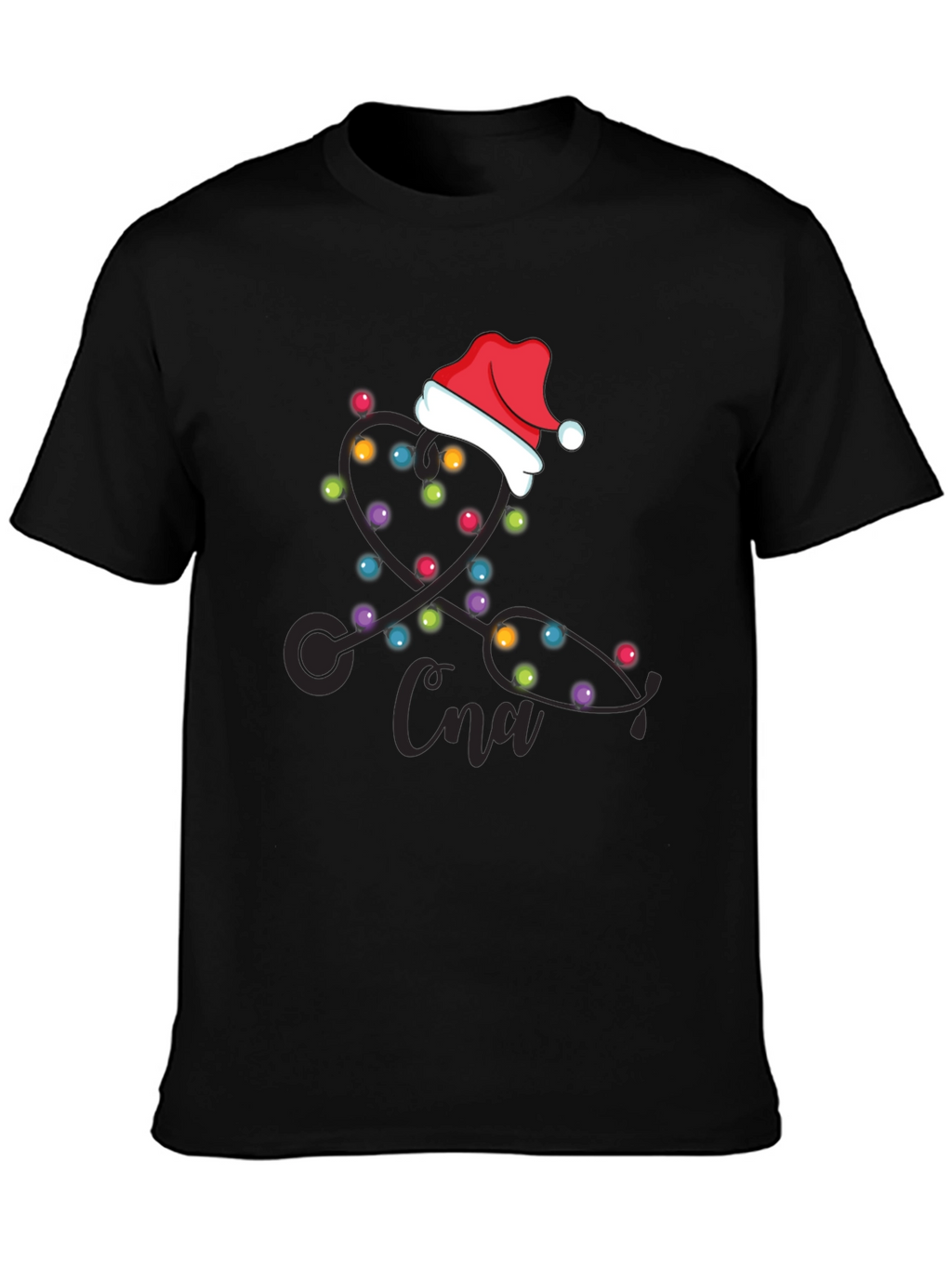 CNA Christmas Stethoscope Lights T-Shirt