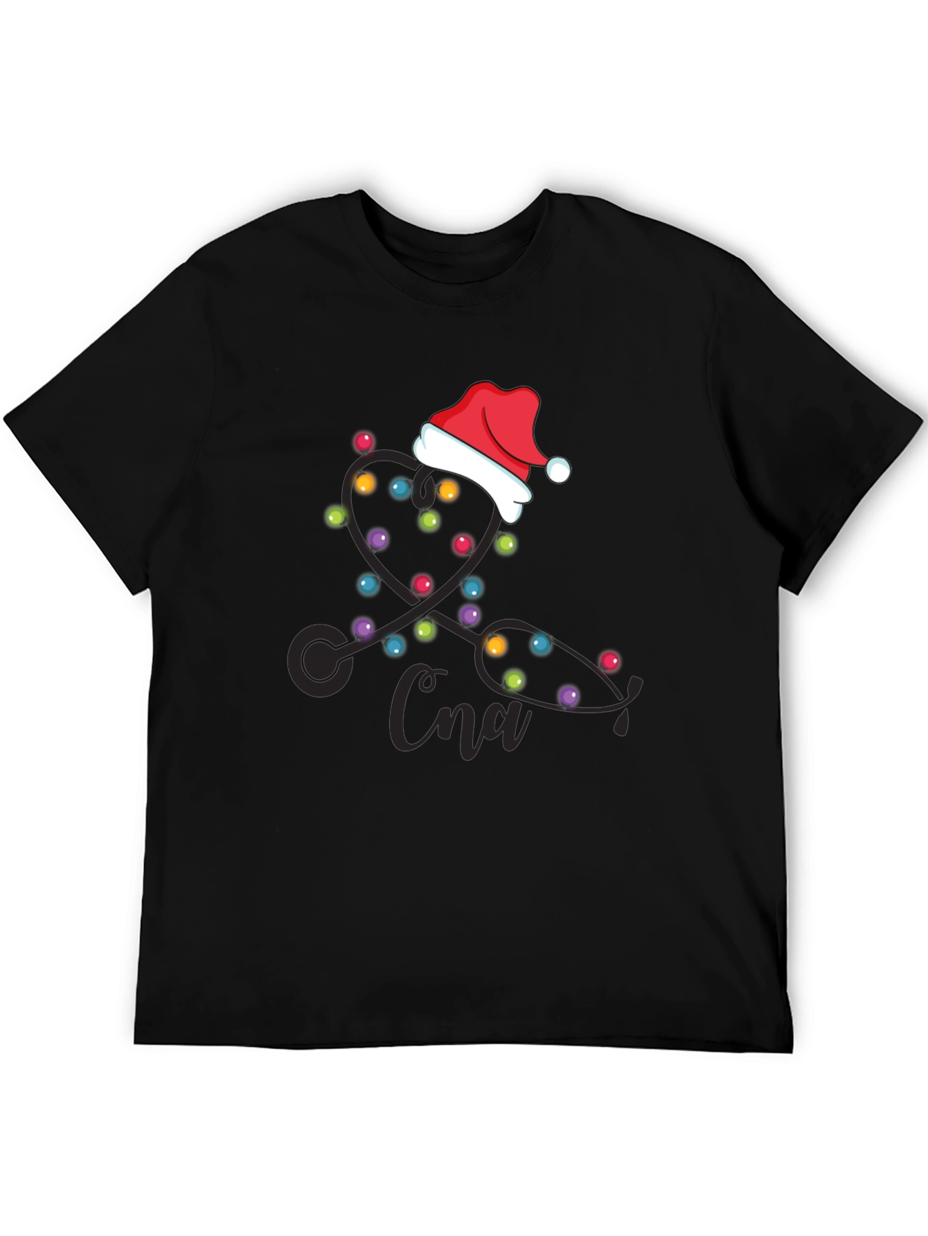 CNA Christmas Stethoscope Lights T-Shirt