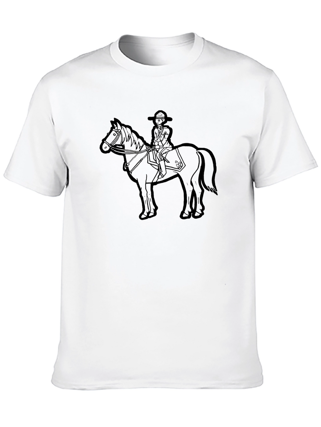 Horse Rider Graphic Tee - Classic Black