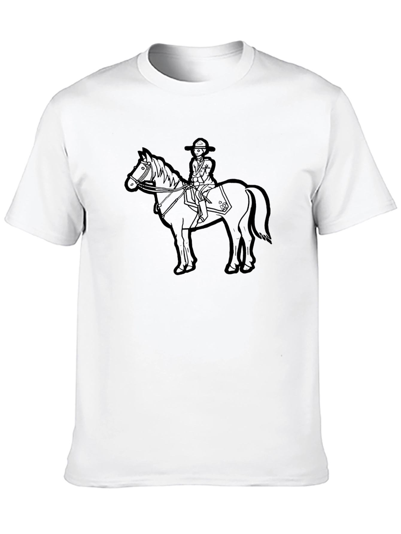 Horse Rider Graphic Tee - Classic Black