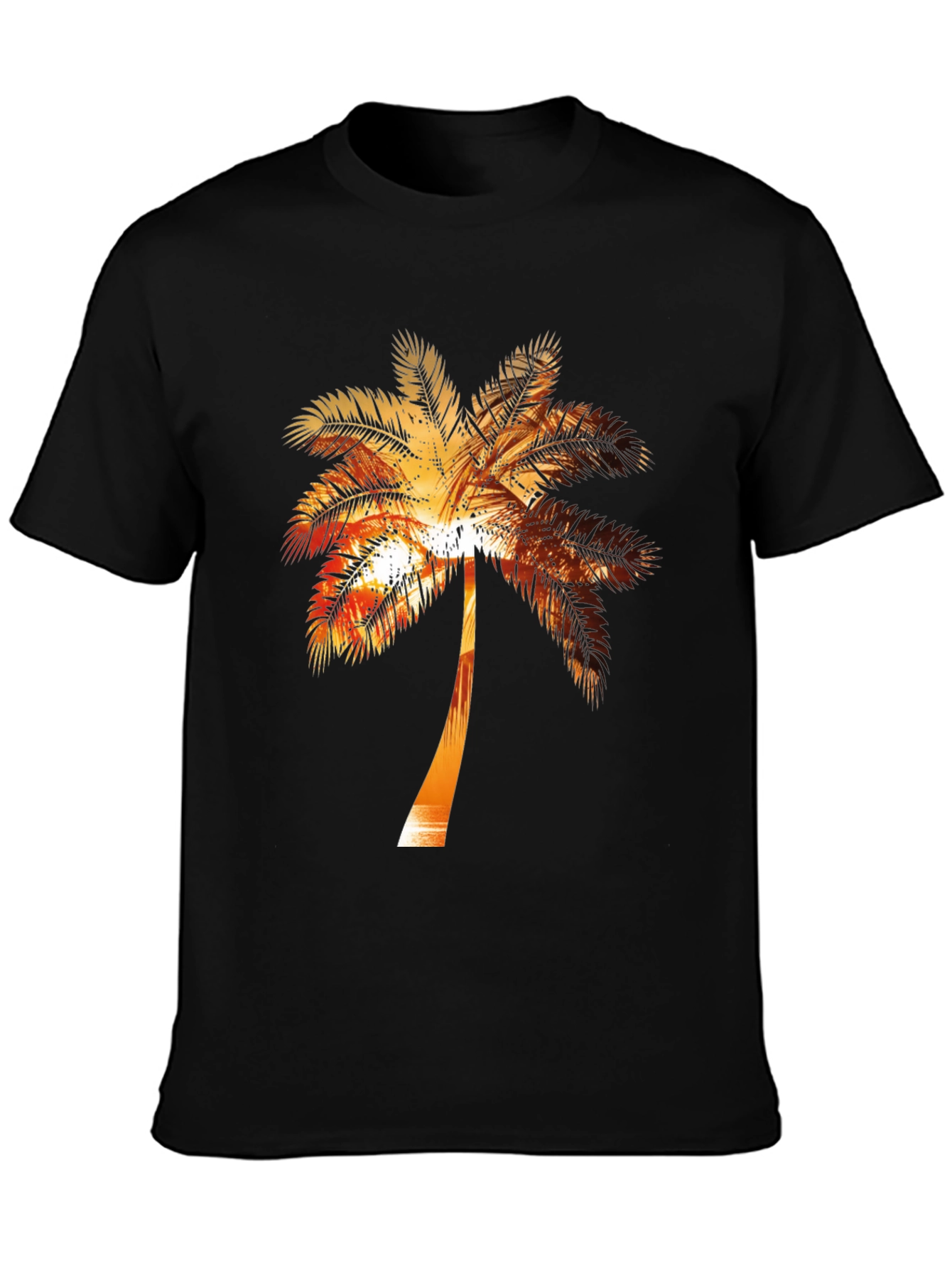 Sunset Palm Tree Graphic Tee - Tropical Vibe Shirt