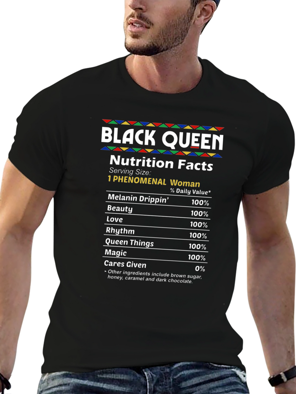 Black Queen Nutrition Facts Graphic Tee