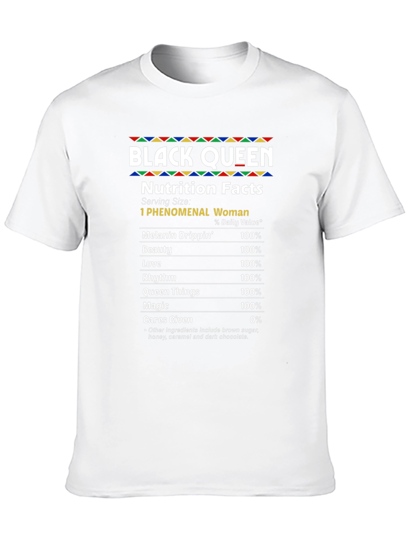 Black Queen Nutrition Facts Graphic Tee