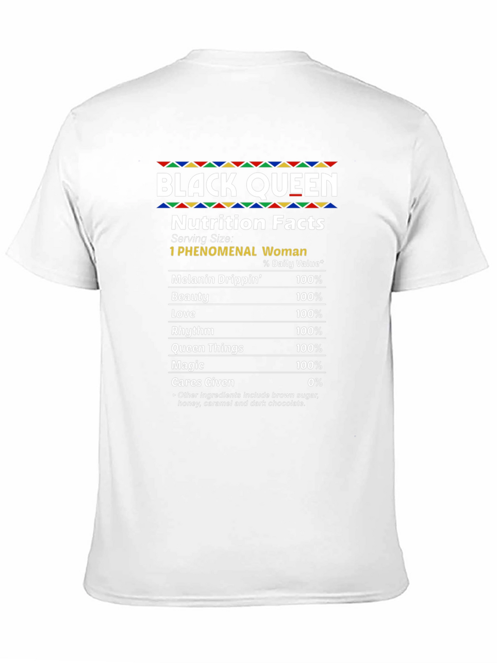 Black Queen Nutrition Facts Graphic Tee