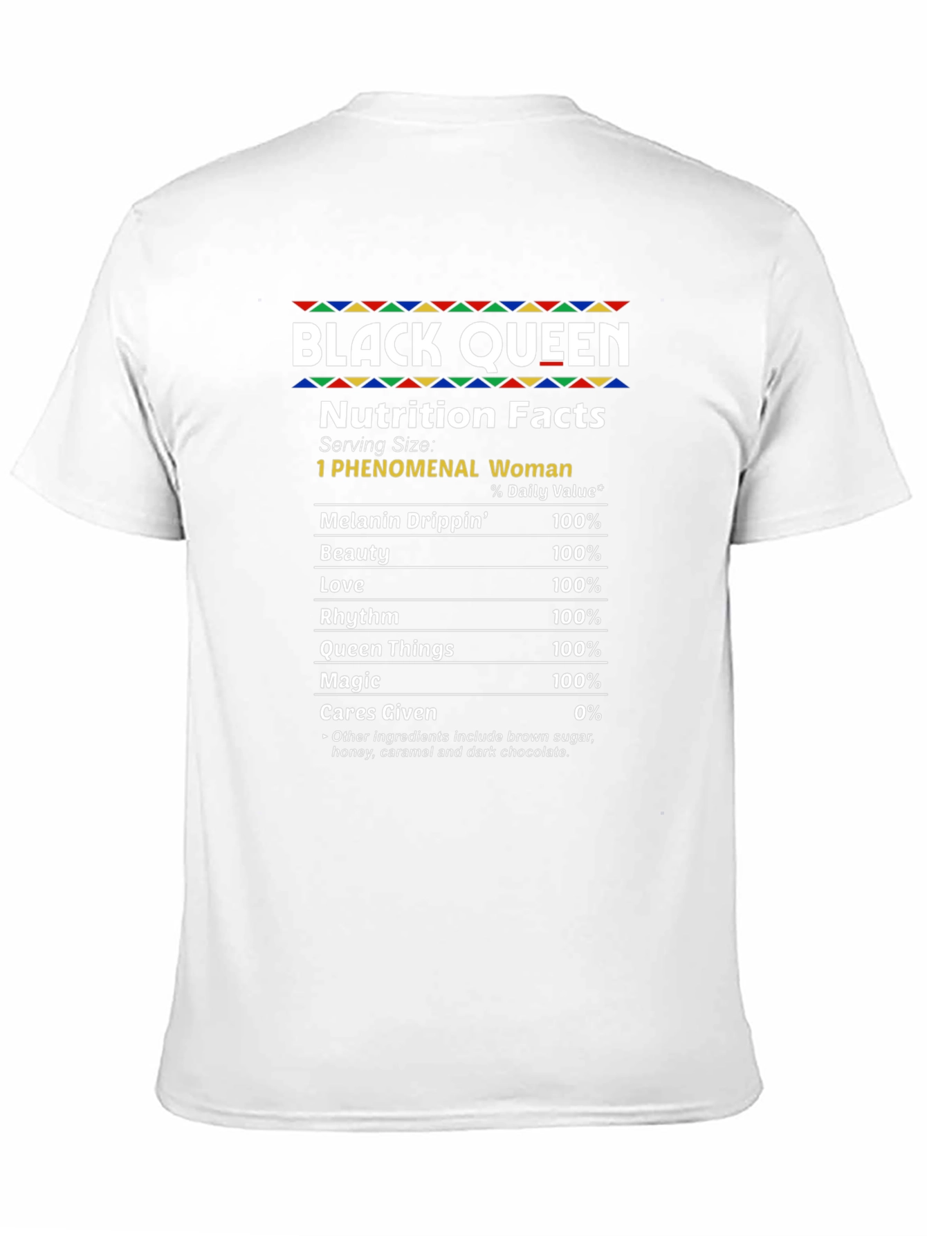Black Queen Nutrition Facts Graphic Tee