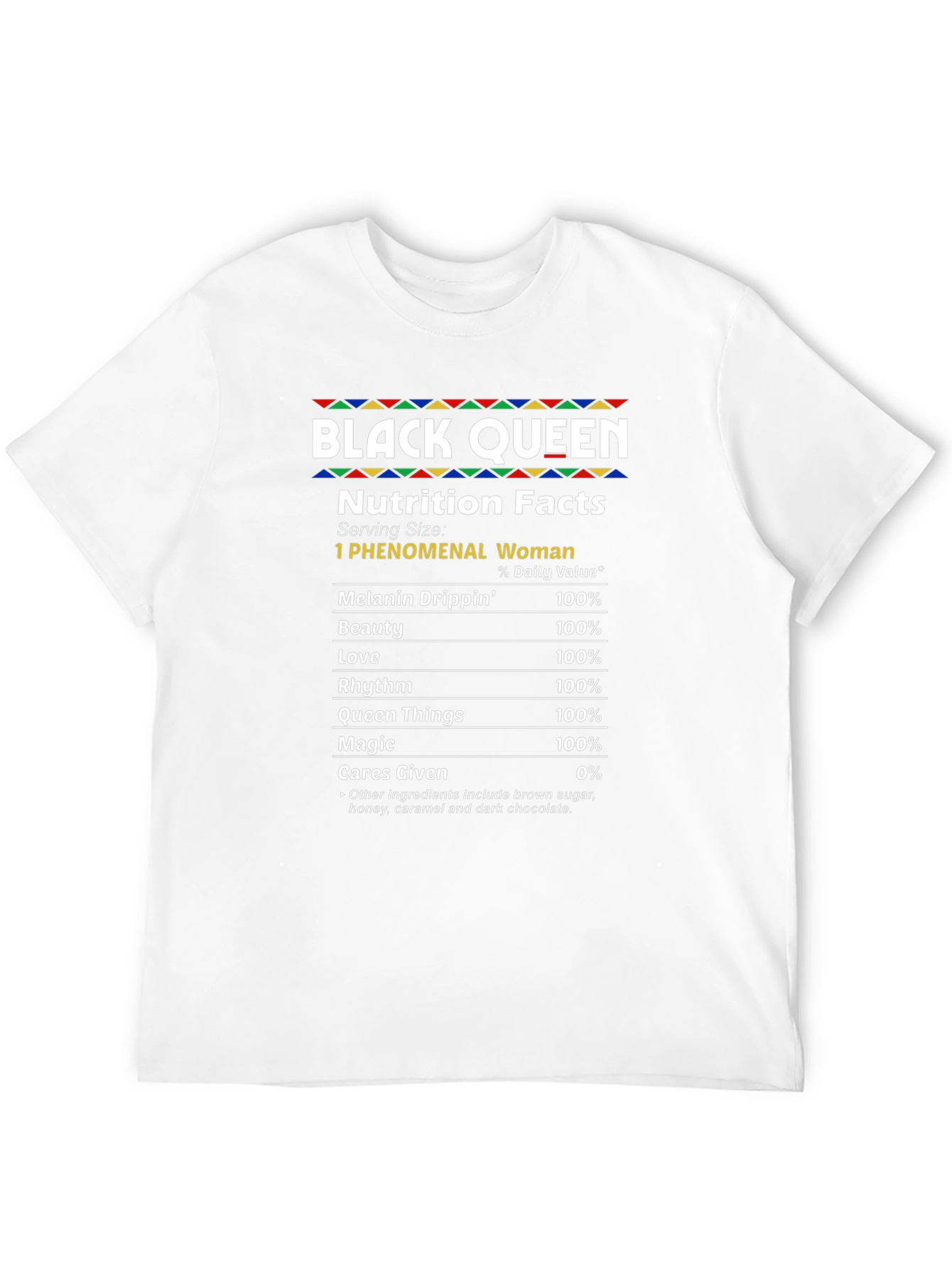 Black Queen Nutrition Facts Graphic Tee
