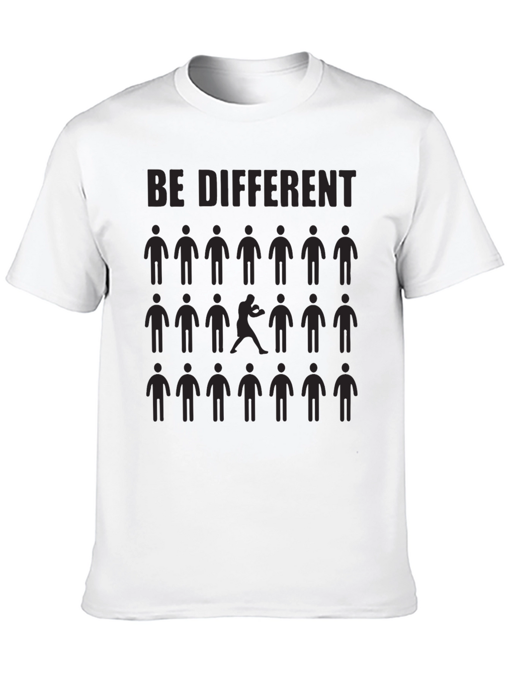 Be Different Graphic T-Shirt - Black Crew Neck Tee