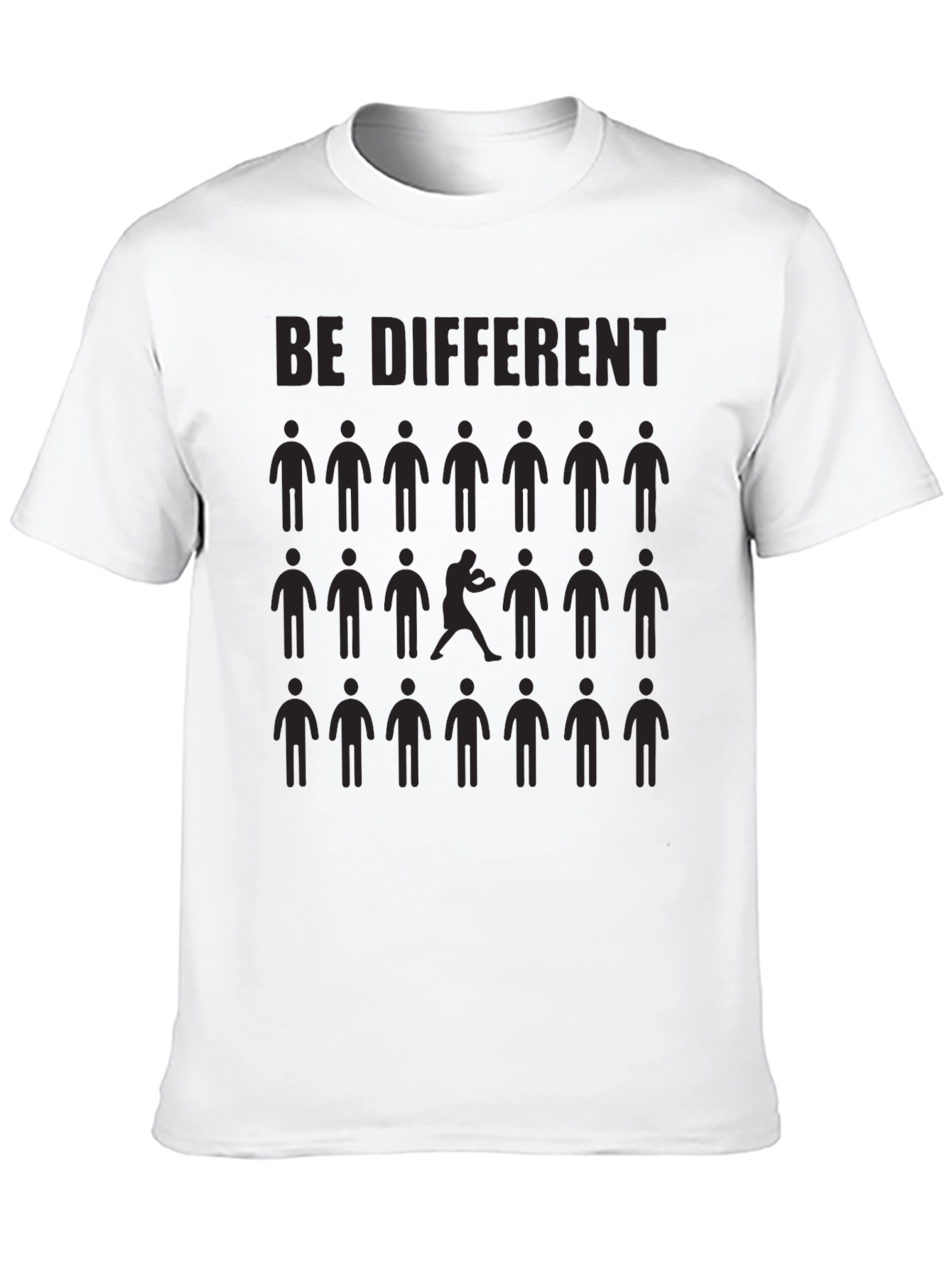 Be Different Graphic T-Shirt - Black Crew Neck Tee
