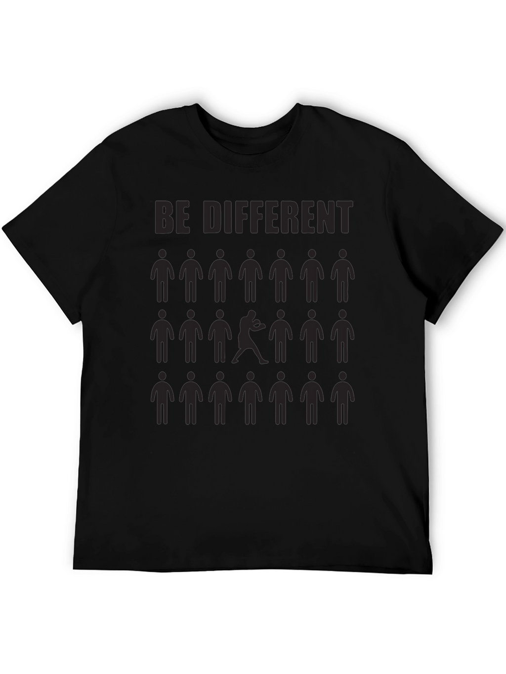 Be Different Graphic T-Shirt - Black Crew Neck Tee