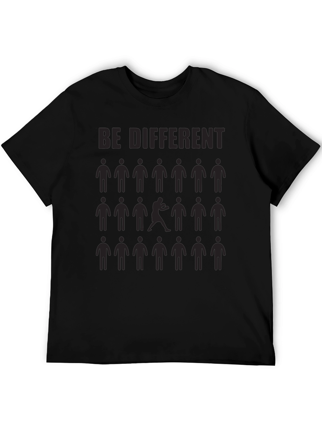Be Different Graphic T-Shirt - Black Crew Neck Tee