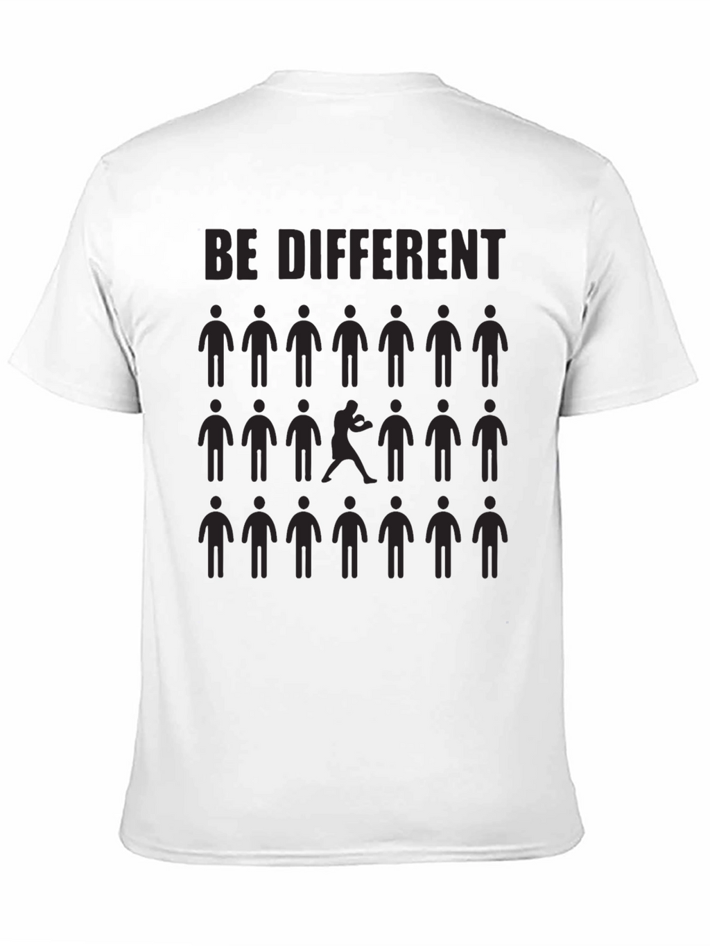 Be Different Graphic T-Shirt - Black Crew Neck Tee
